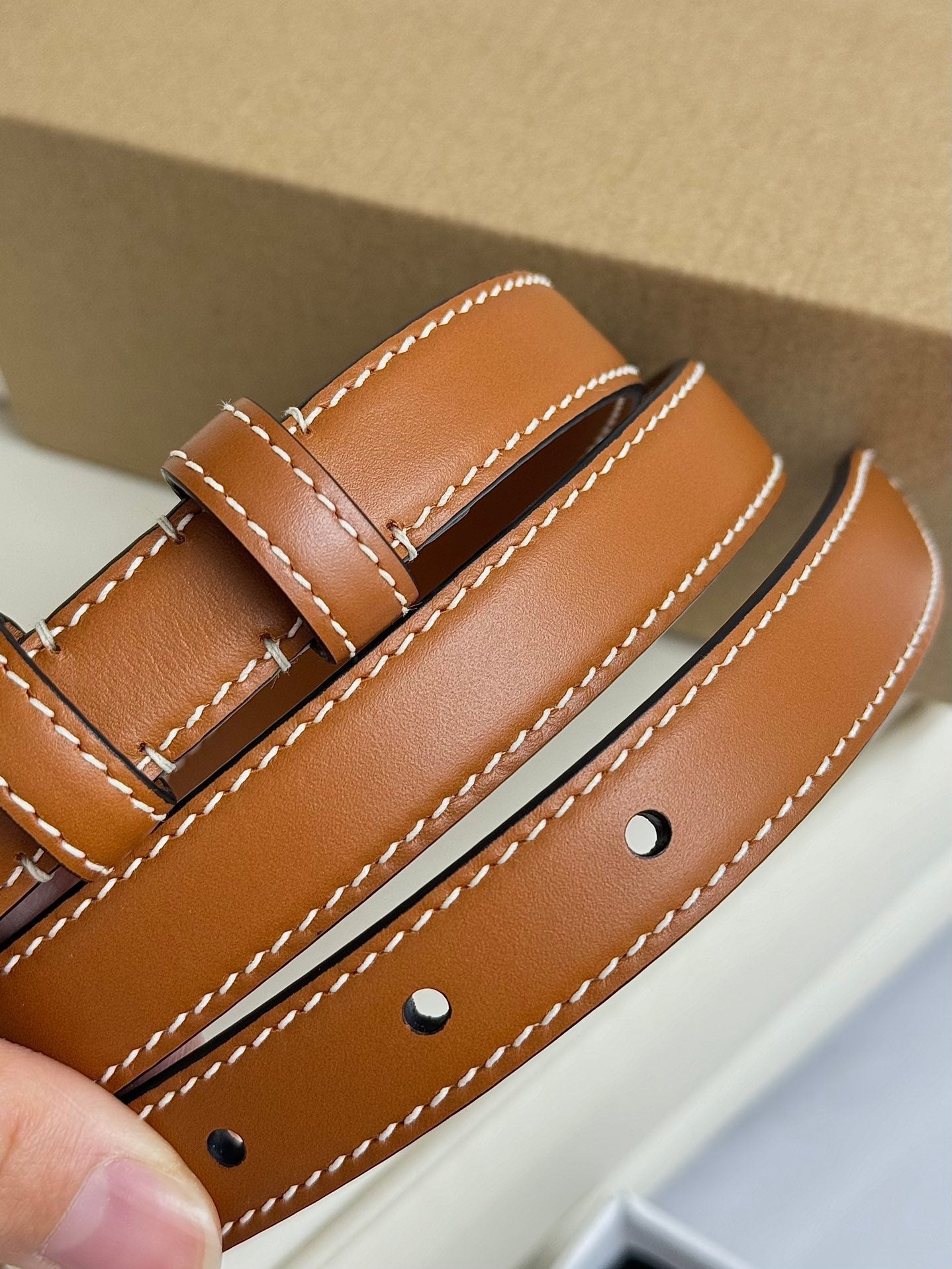 CEL Silver Buckle 18mm Belt Brown Cowhide 179729