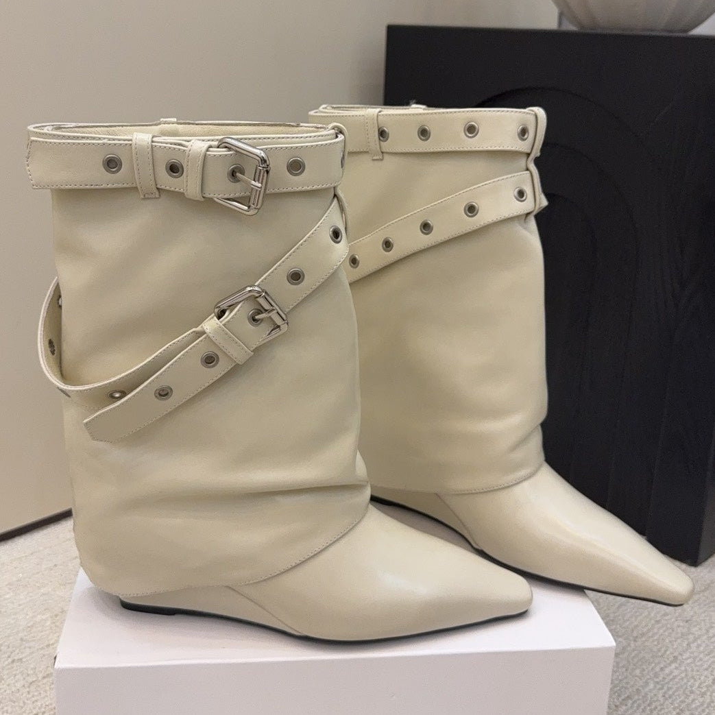 CC 26 Ankle Boot With Buckle Off-white Cowhide 589112