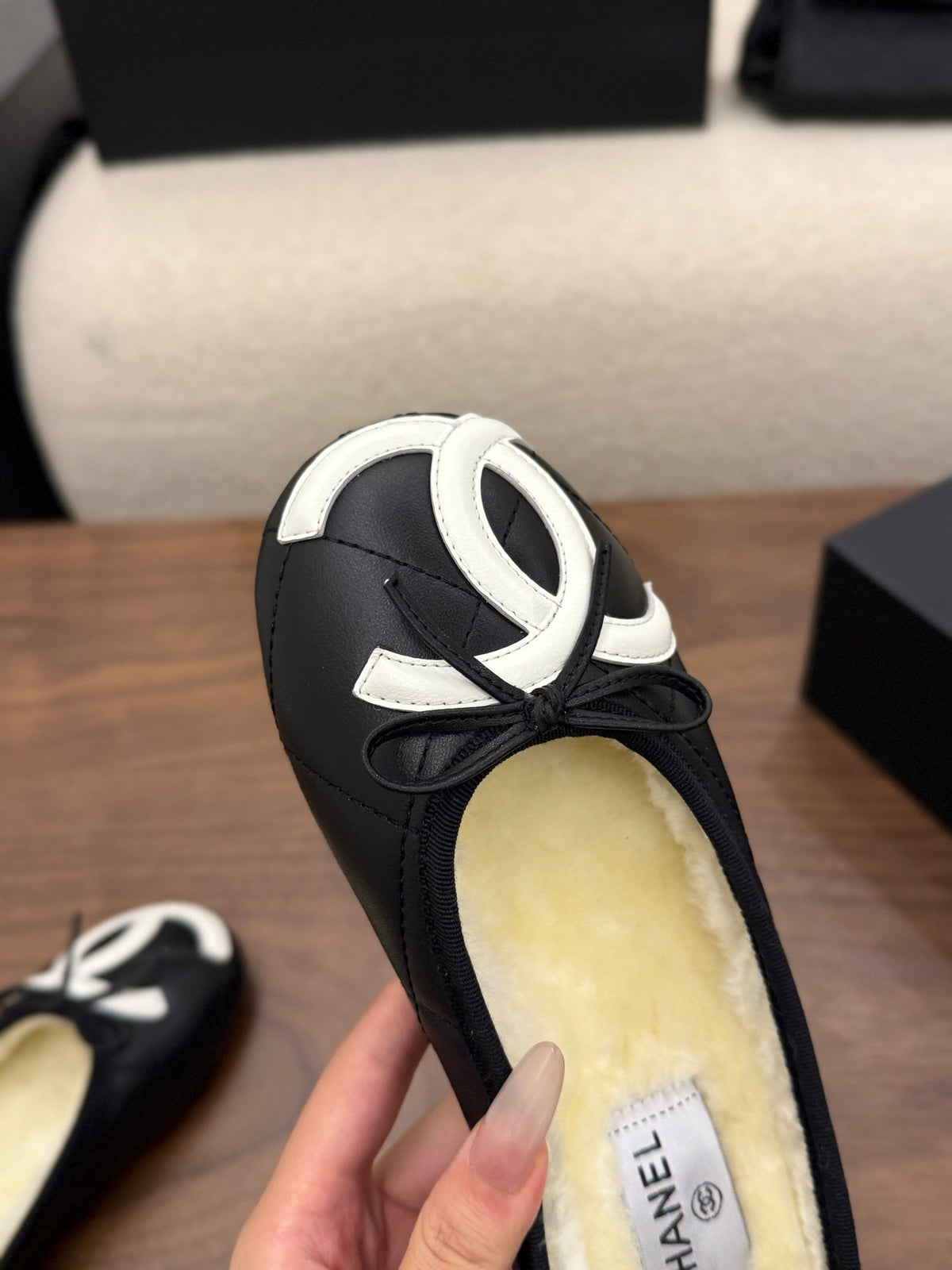 Chanel 2026 Cambon Mule Leather Wool 173187