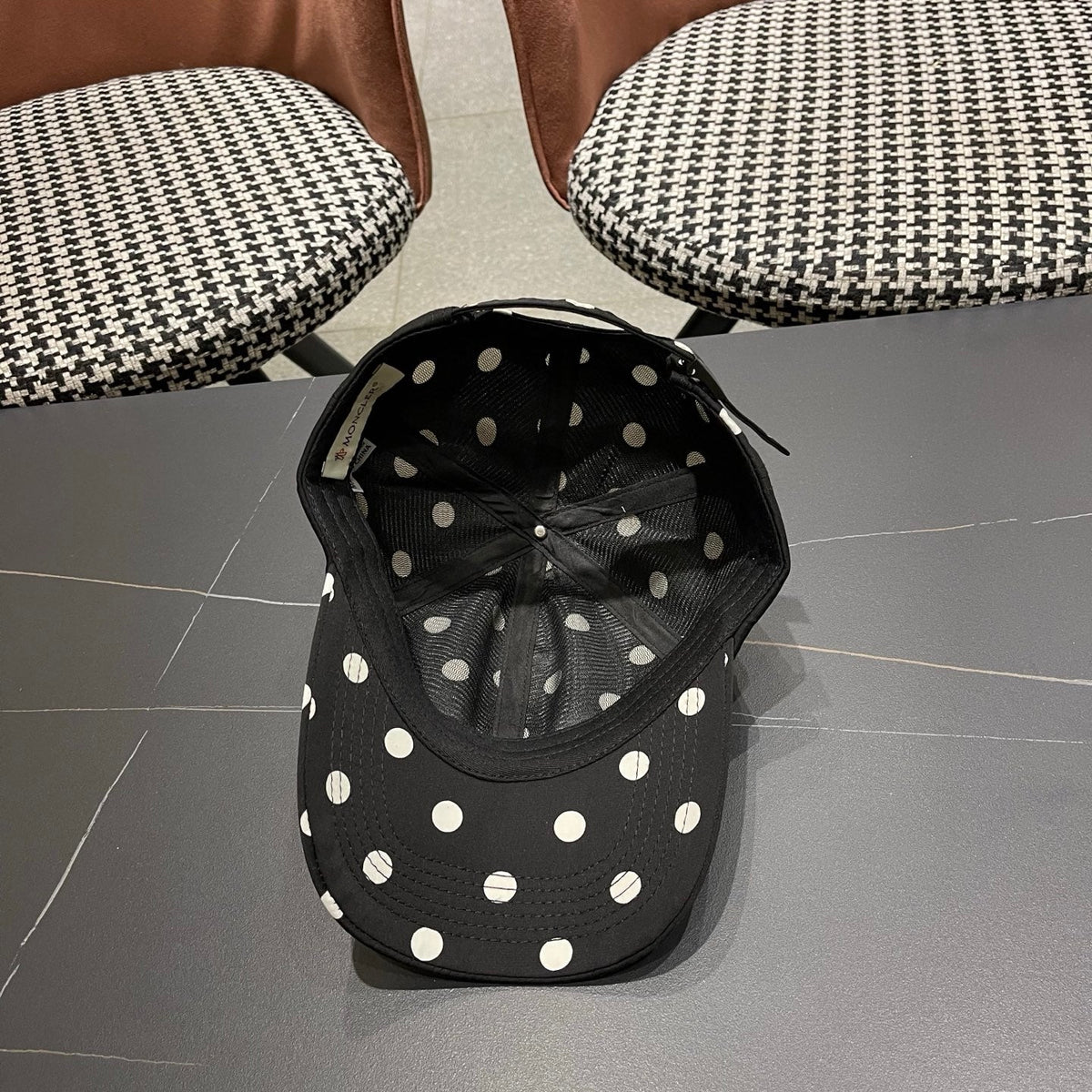 Moncler Cotton Polka Dot Baseball Cap Hat 512509