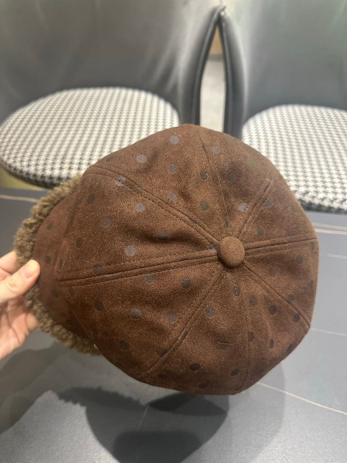 Burberry 2026 Newsboy Cap Hat Suede 550266