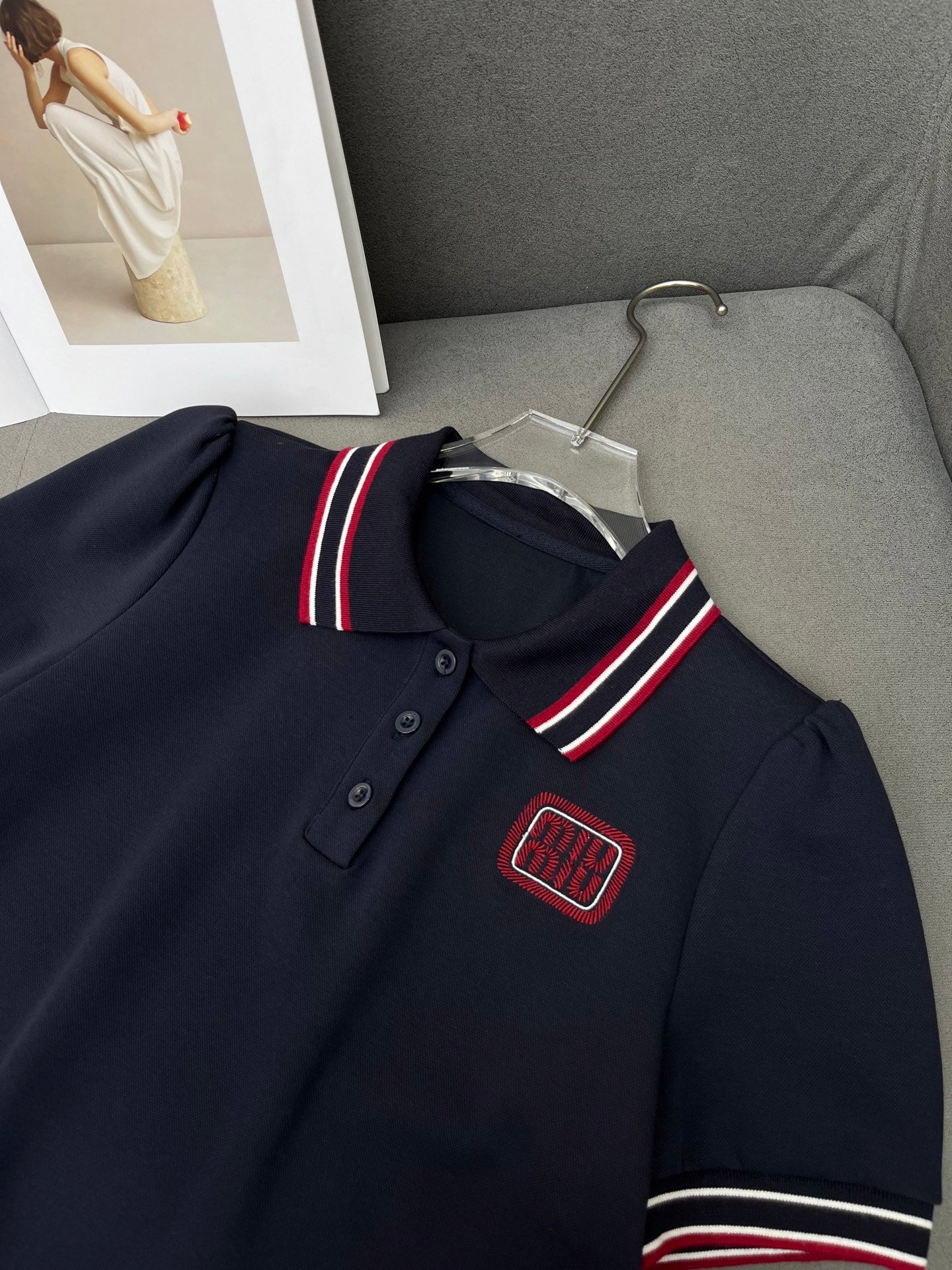 Miu 25C Polo Shirt Mix Short Skirt 228562