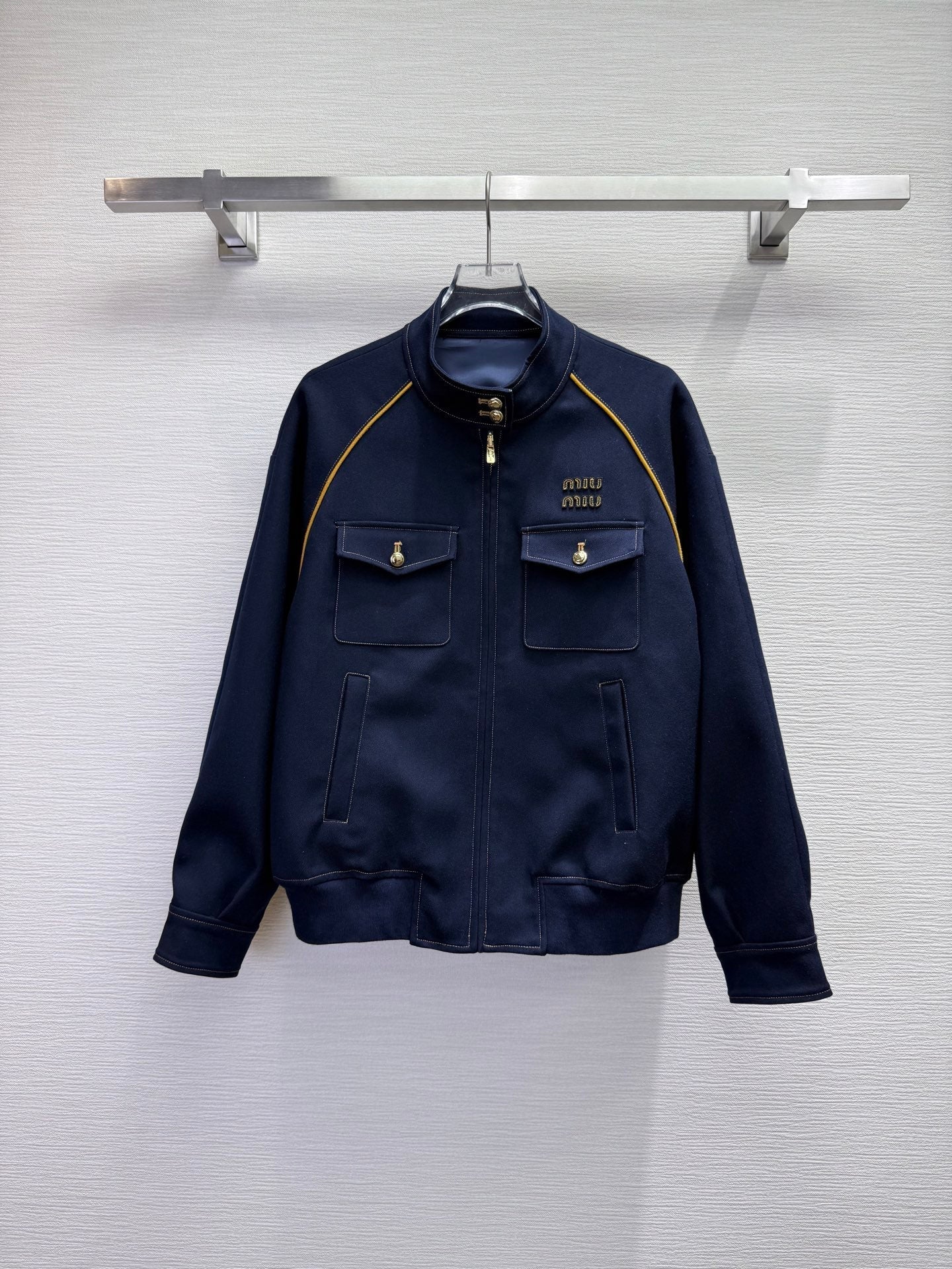 Miu Miu 25 Stand-up Collar Jacket Cotton 304185