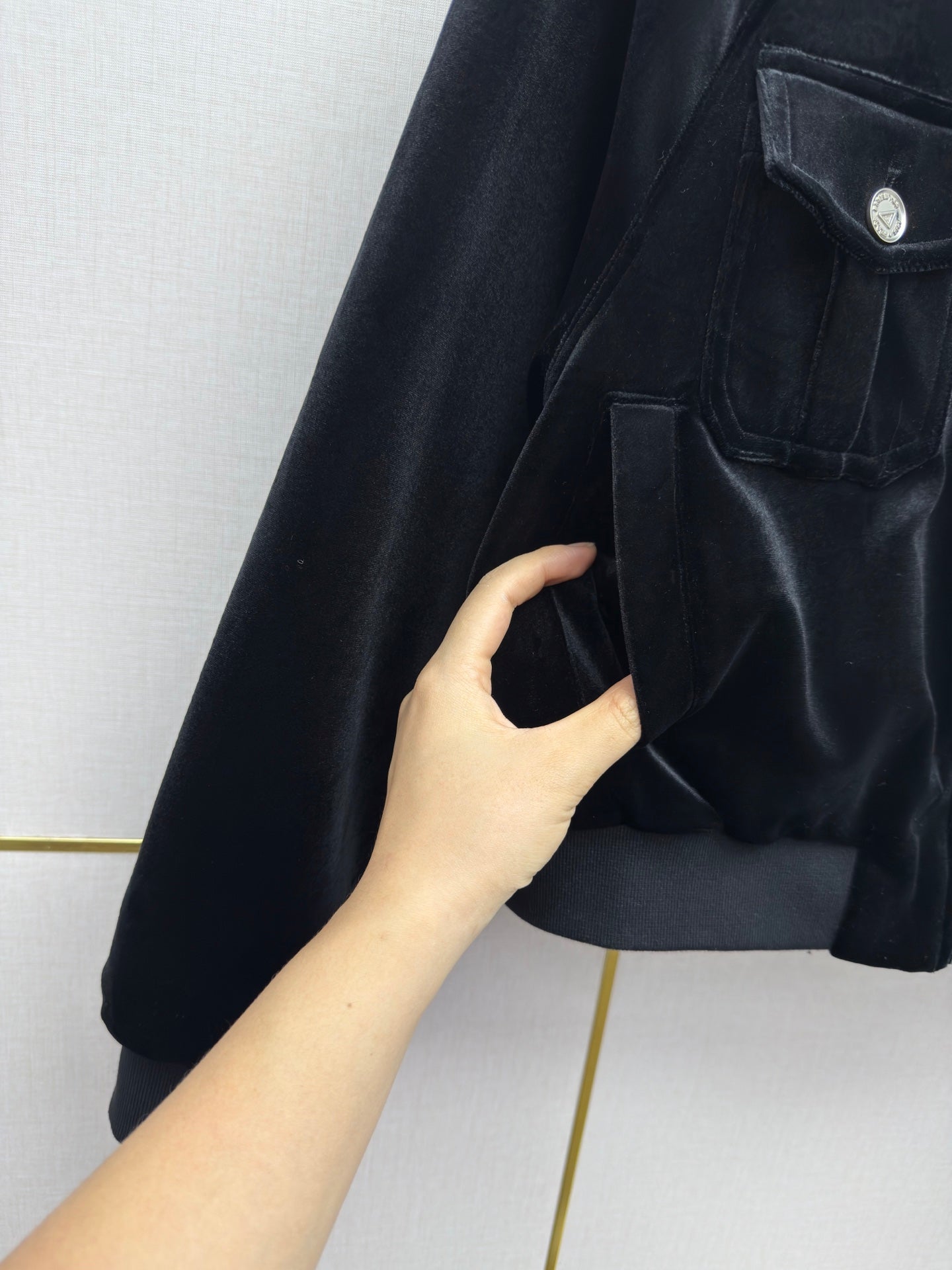 Prada 2025 Jacket Black Silk Velvet