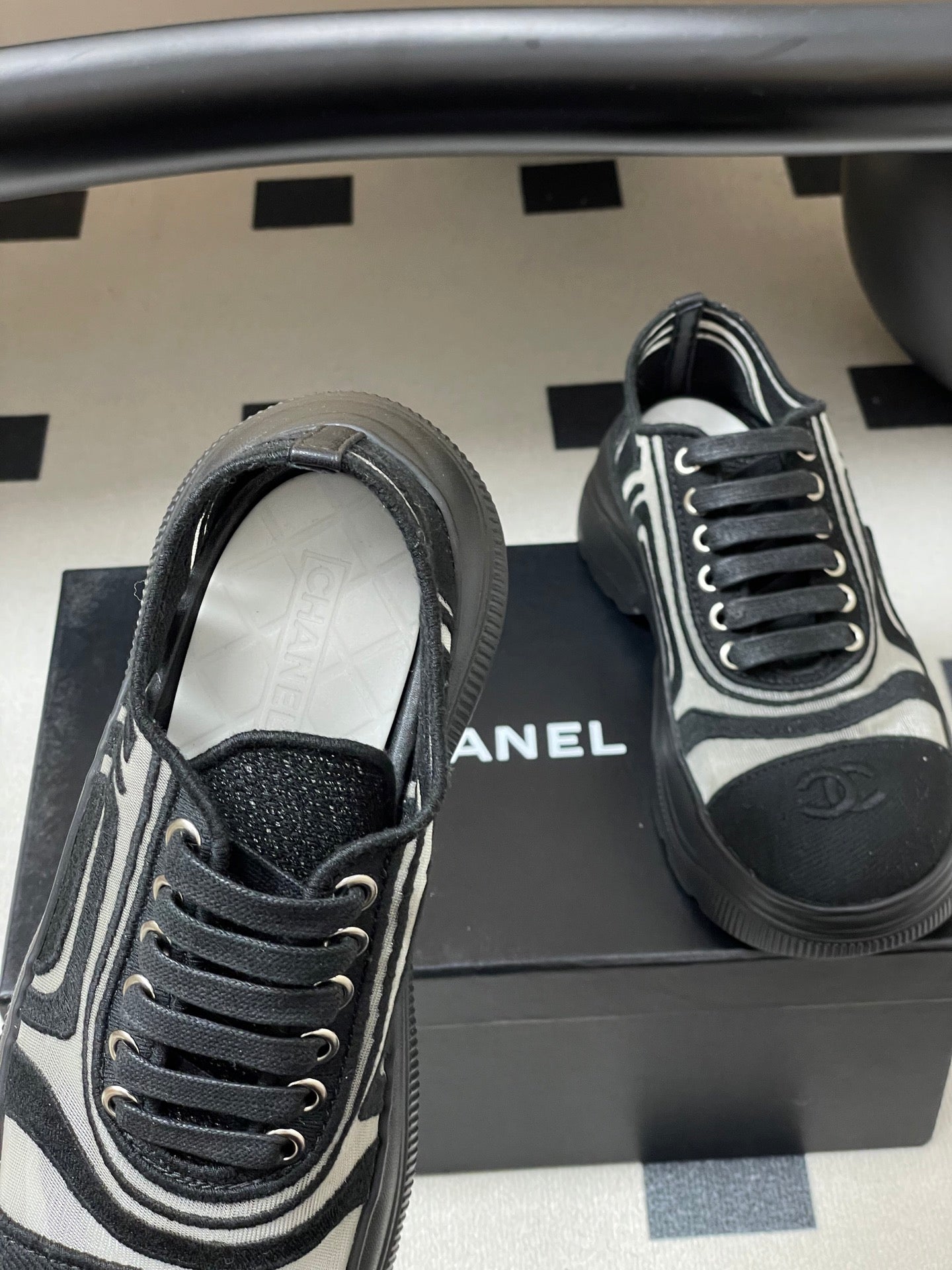 CC 26 Platform Sneaker Black Fabric Mesh 593350