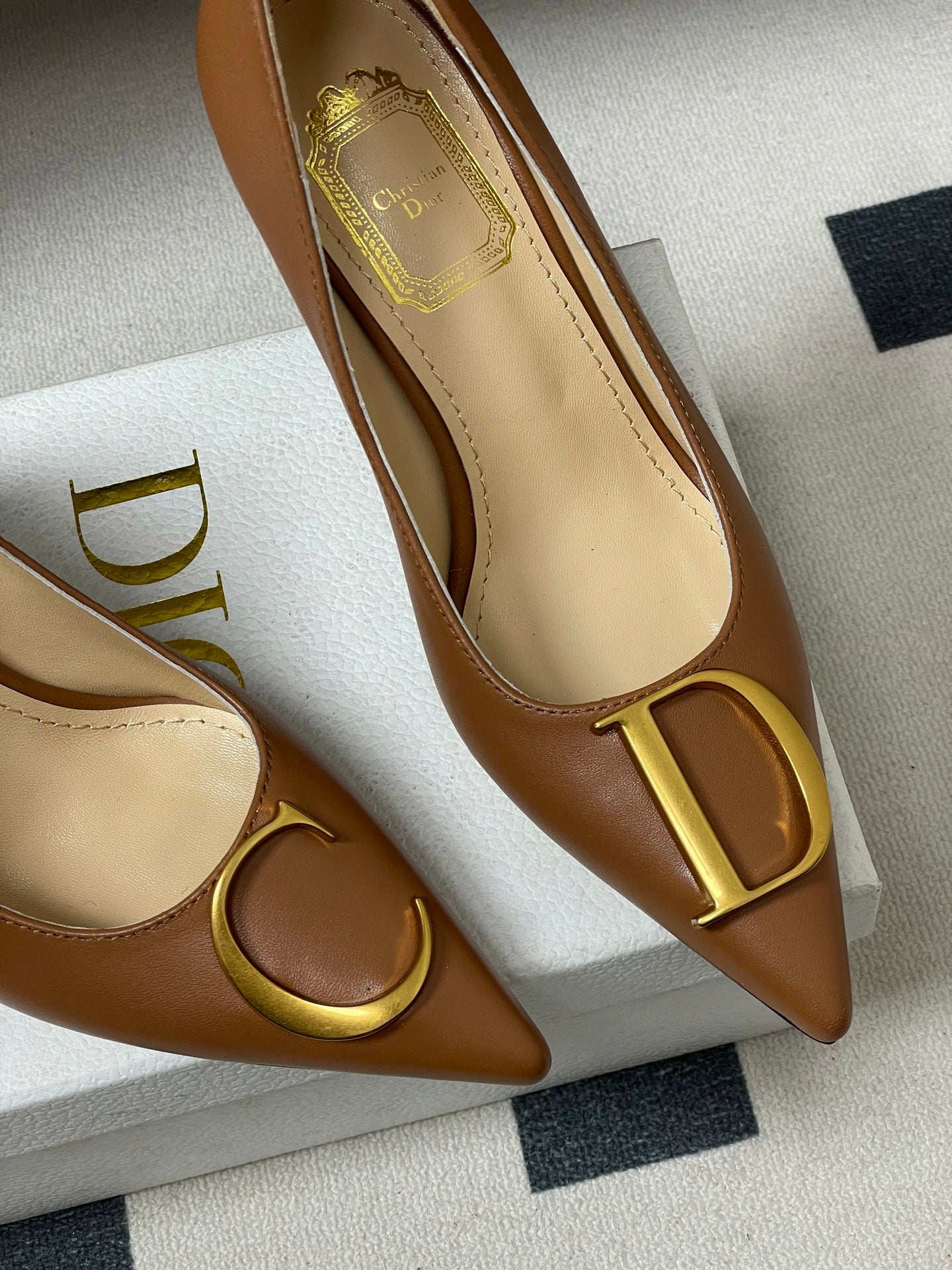 CD 26 High-Heeled 85 Pumps Tan Cowhide 593591