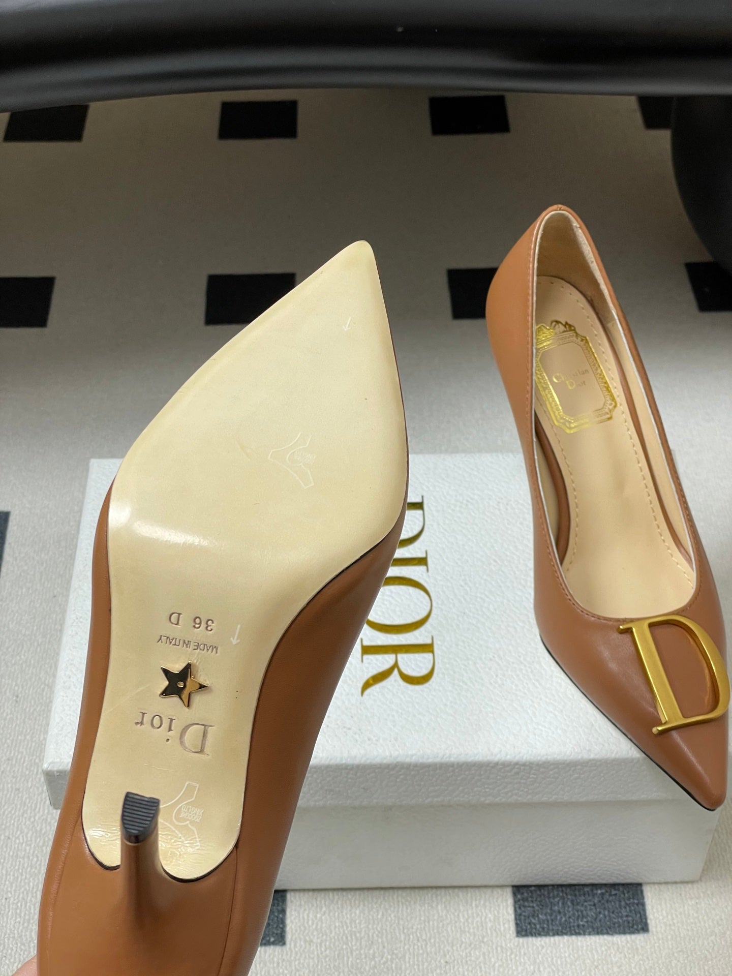 CD 26 High-Heeled 85 Pumps Tan Cowhide 593591