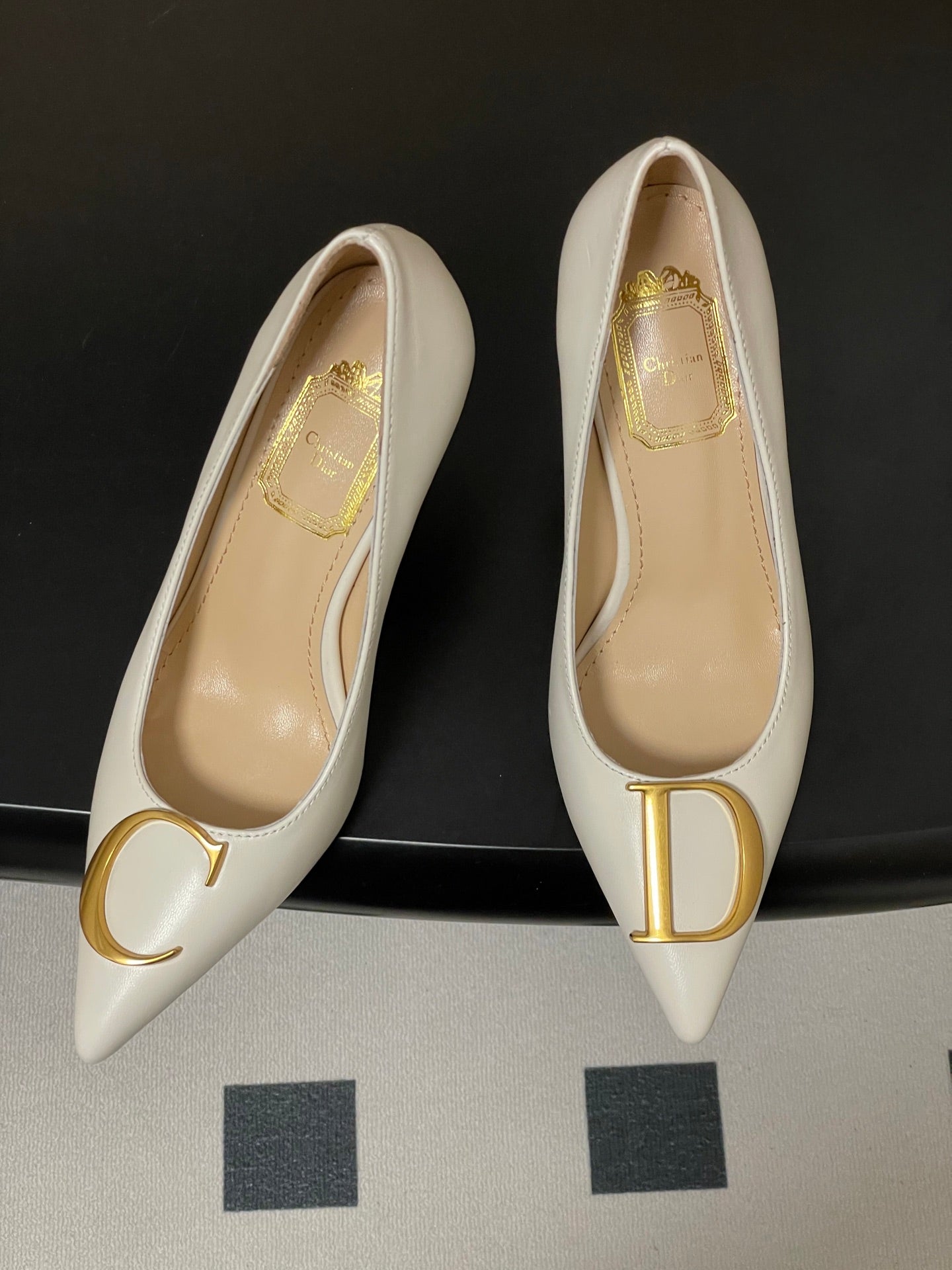 CD 26 High-Heeled 85 Pumps White Cowhide 593592