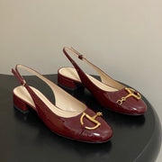 GG 26ss Big D Half HorseBit Mary Jane Dark Red Patent Leather 593501