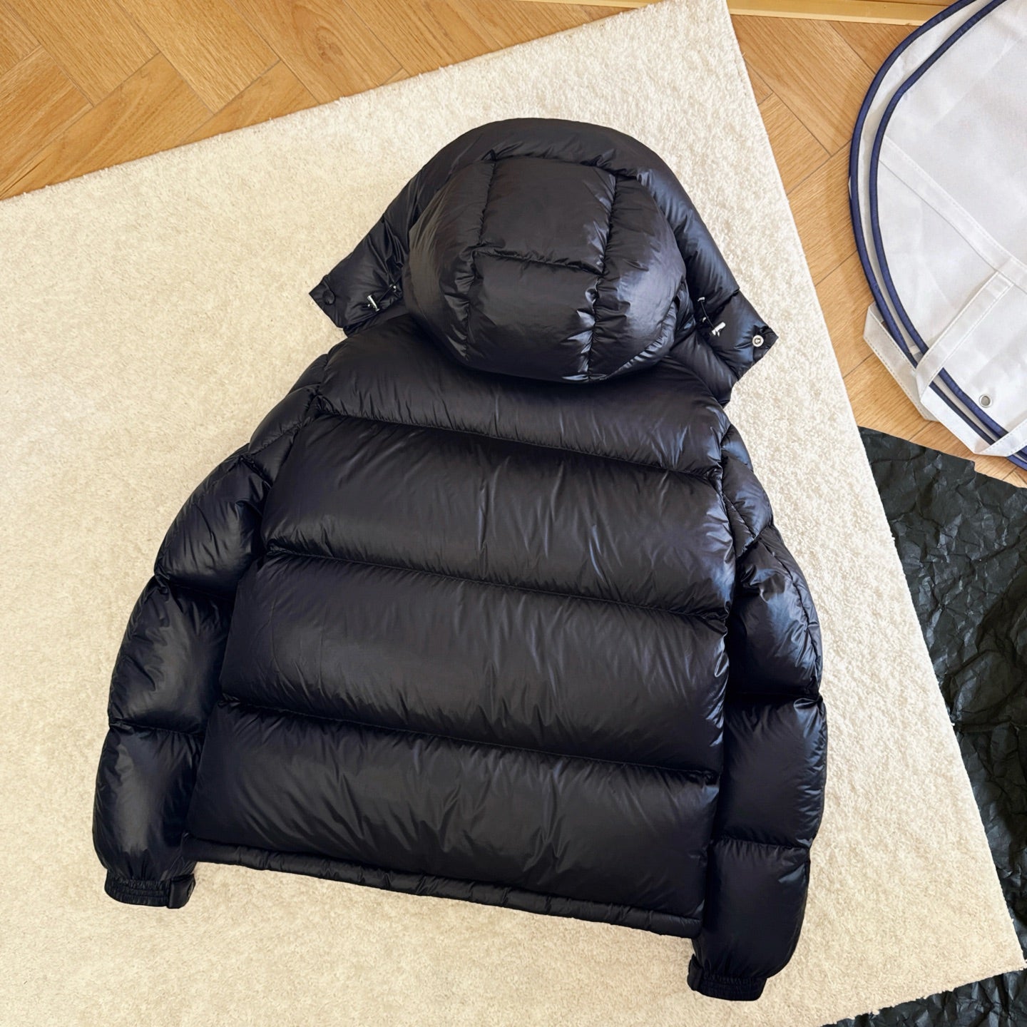 Moncler 2025 Montbeliard Jacket Black Nylon Down