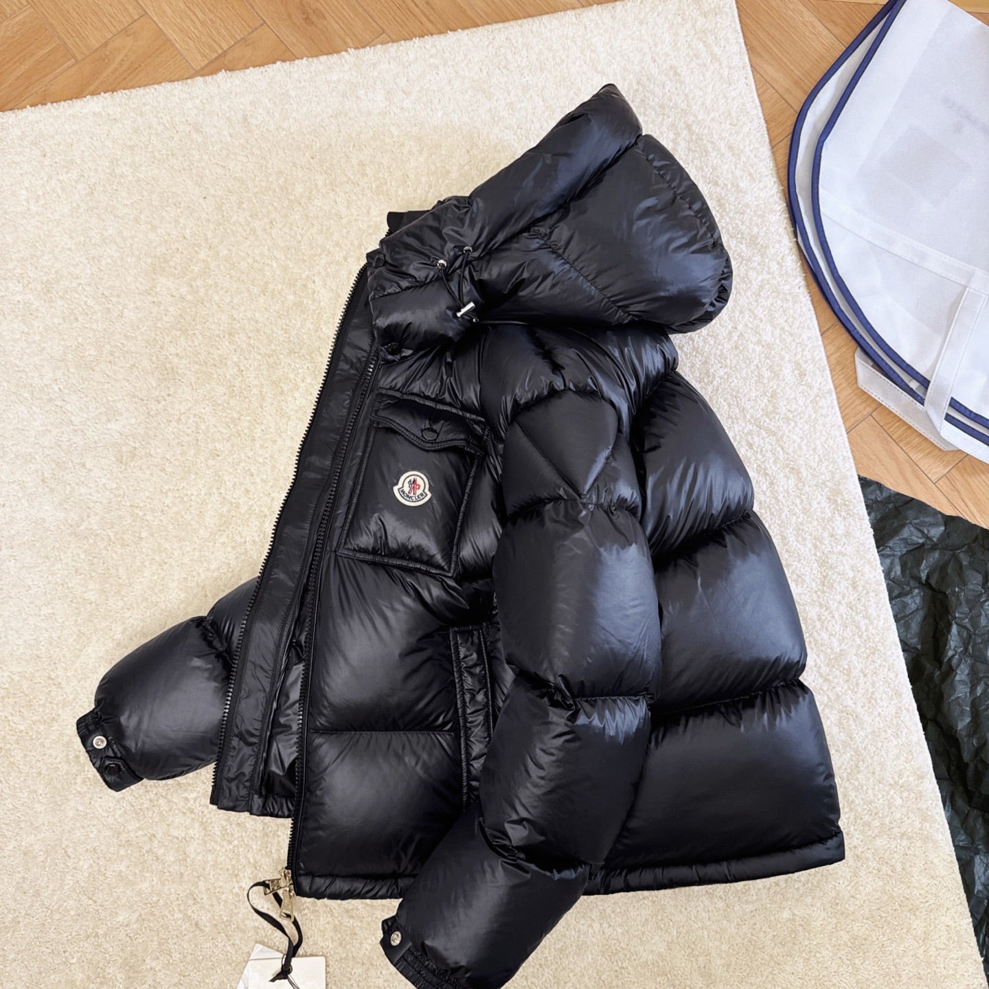 Moncler 2025 Montbeliard Jacket Black Nylon Down