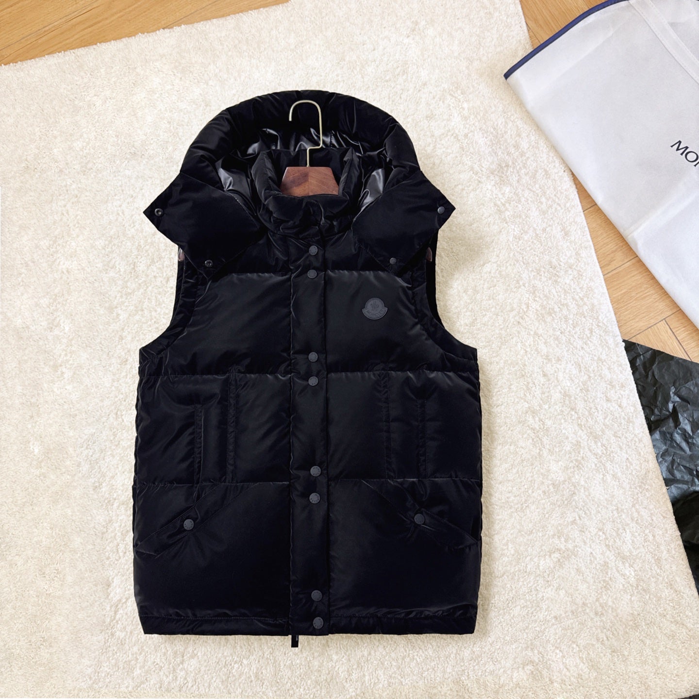 Moncler 2025 Allymes 2-in-1 Down Jacket Black Fabric Down