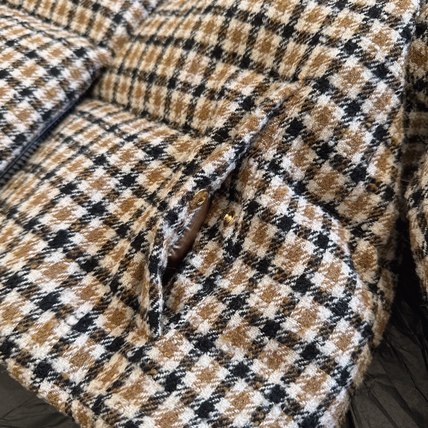 Moncler 2025 Keros Jacket Beige Mix Color Wool Down