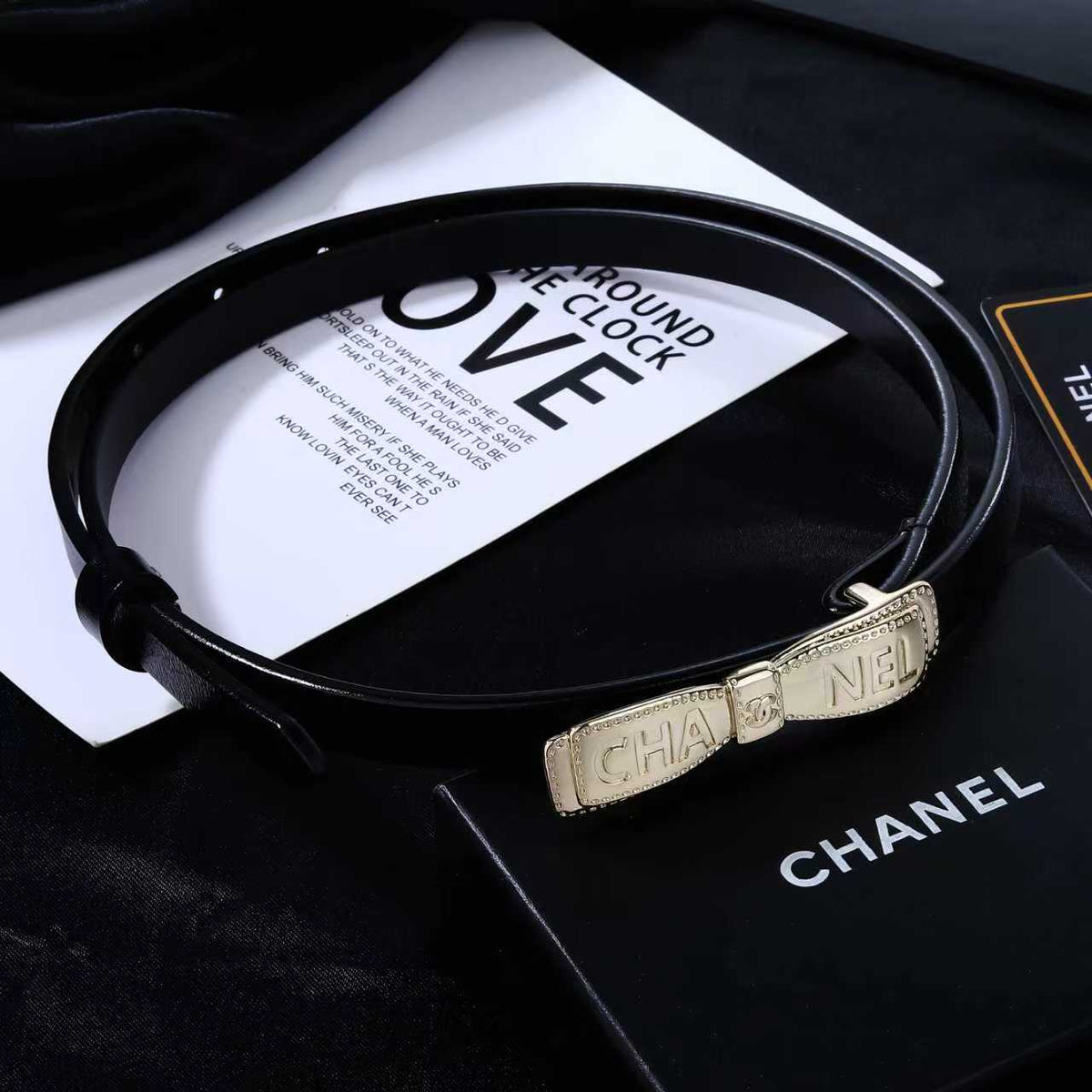 Chanel 2026 Bow Buckle Skinny Belt 15mm 200335