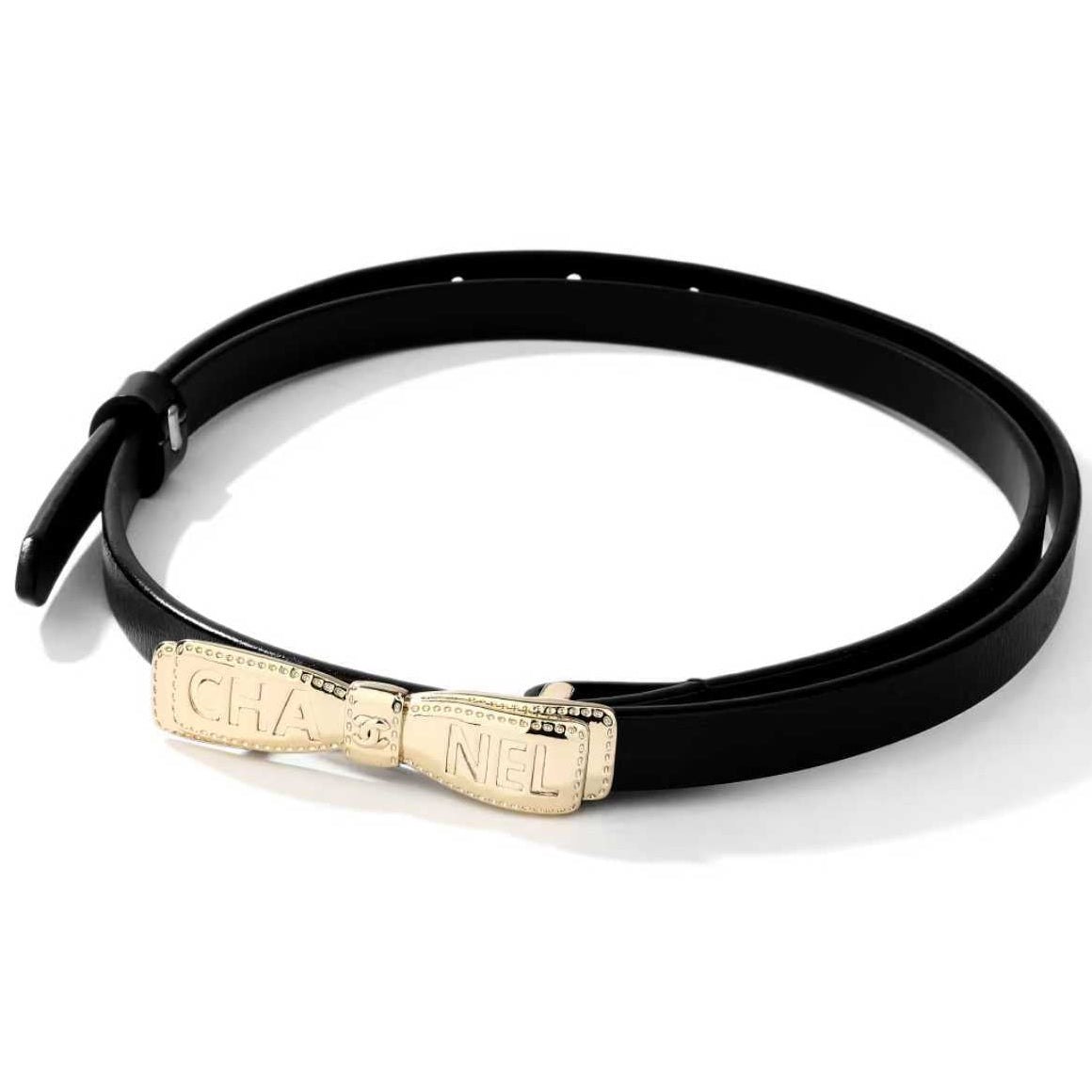 Chanel 2026 Bow Buckle Skinny Belt 15mm 200335