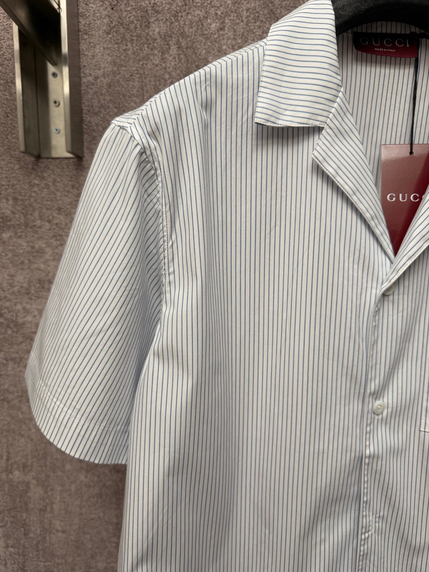 GC 2026 Men's Short-Sleeve Shirt White Blue Cotton  643456