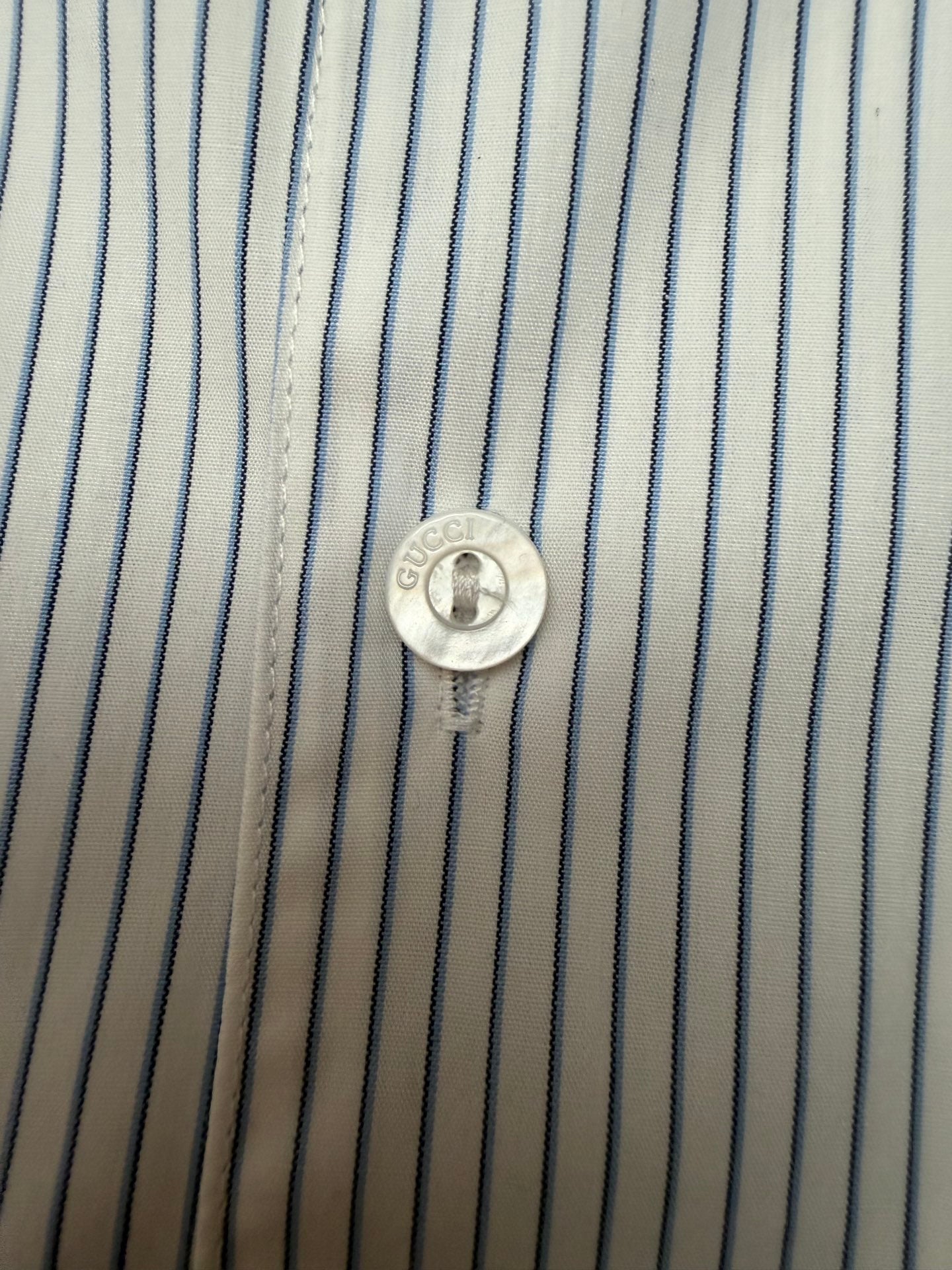 GC 2026 Men's Short-Sleeve Shirt White Blue Cotton  643456