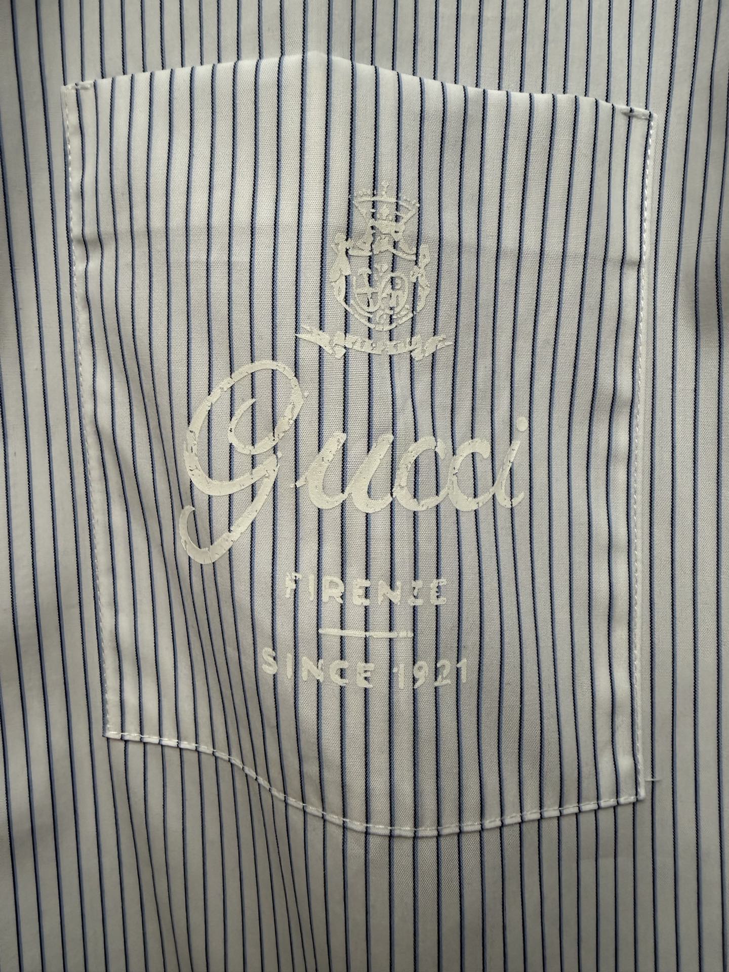 GC 2026 Men's Short-Sleeve Shirt White Blue Cotton  643456
