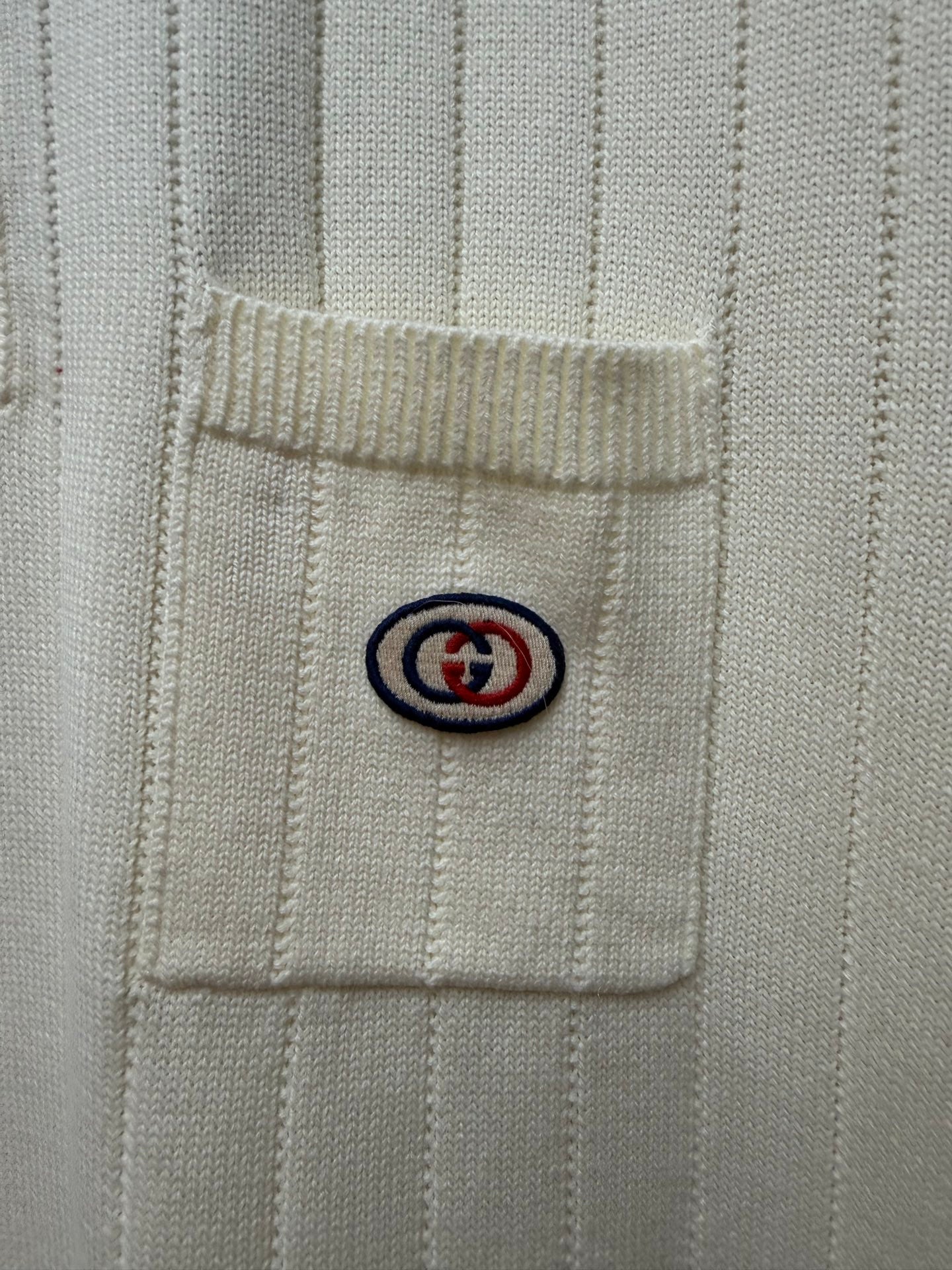 GC 2026 Men's Short-Sleeve Sweater Ivory Knitted Wool 643487