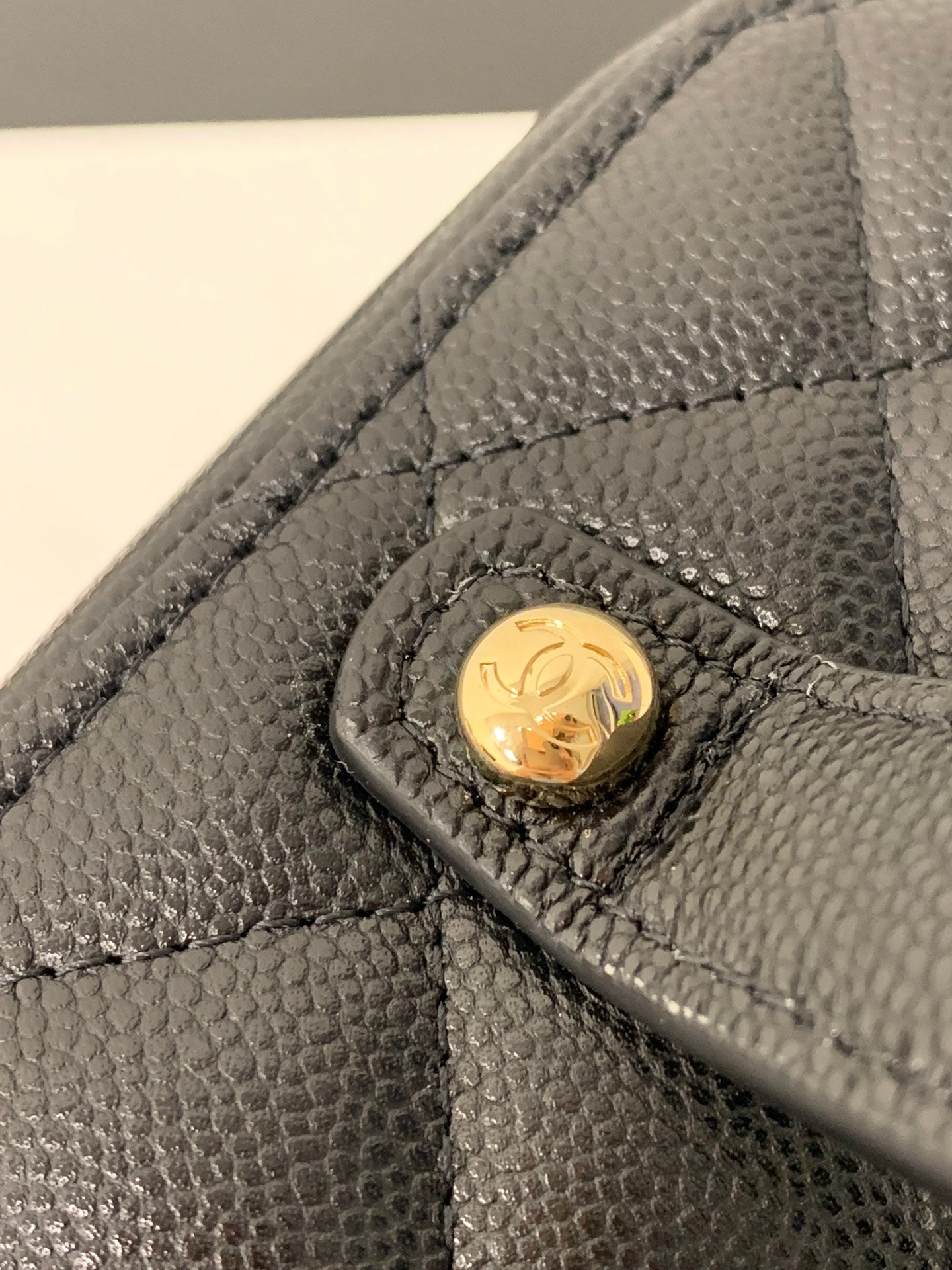Chanel 2026 Vanity Pouch 21cm Black Caviar Quilted