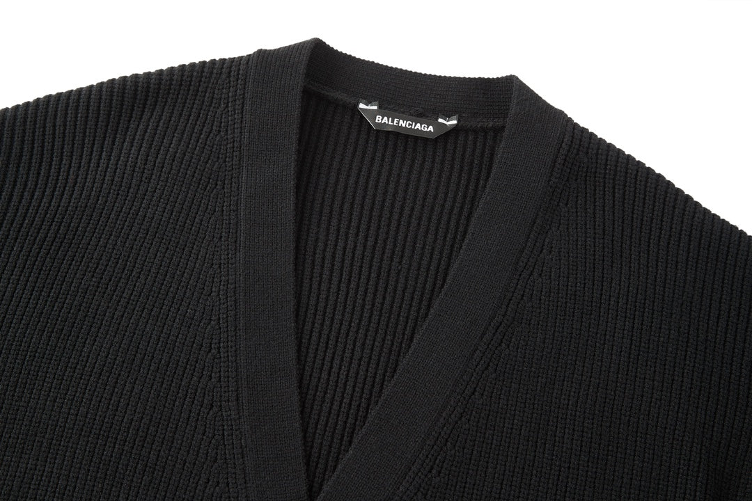 Balenciaga 25 Cardigan Black Wool 0005