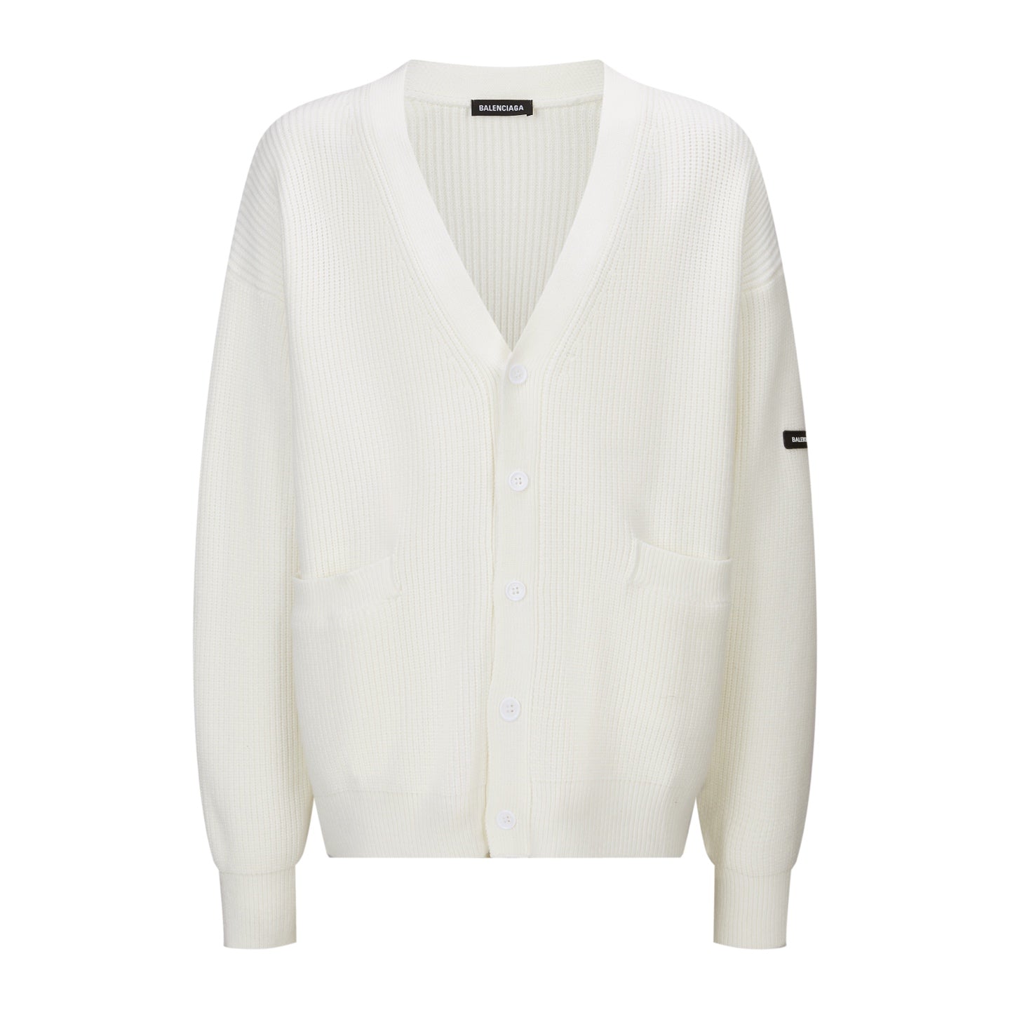 Balenciaga 25 Cardigan White Wool 0014