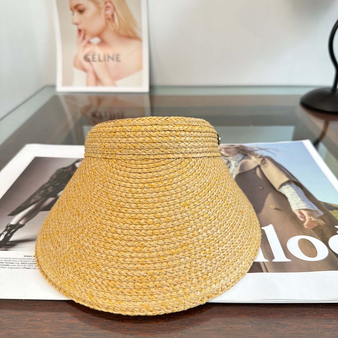 Chanel Visor Hat Raffia 343482
