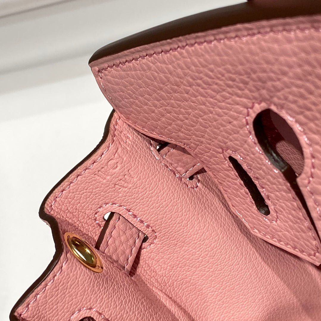 HM Birkin 20cm Rose Confetti Togo Leather Gold Hardware