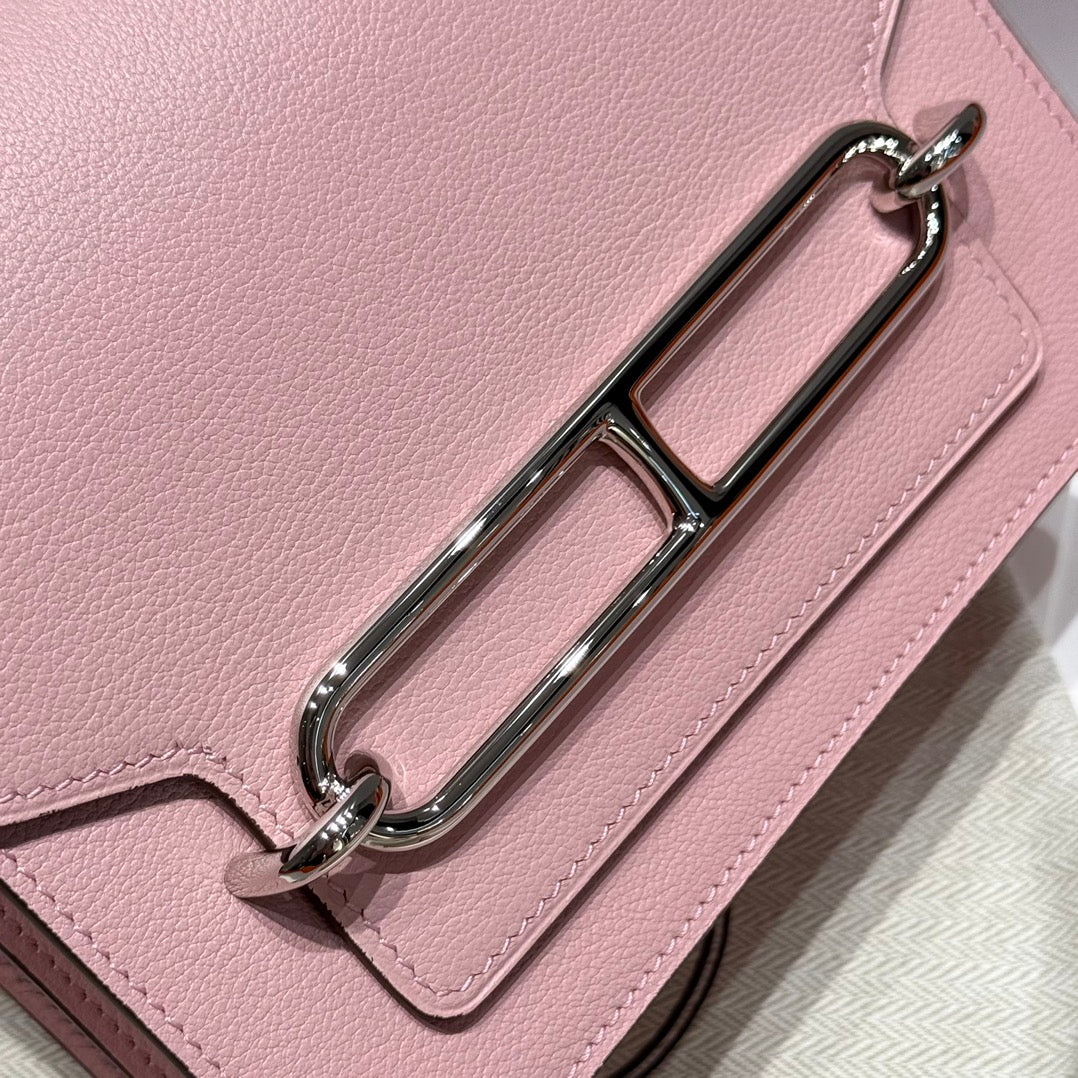 HM SAC ROULIS 18 PINK PASTEL EVERCOLOR CALFSKIN237570