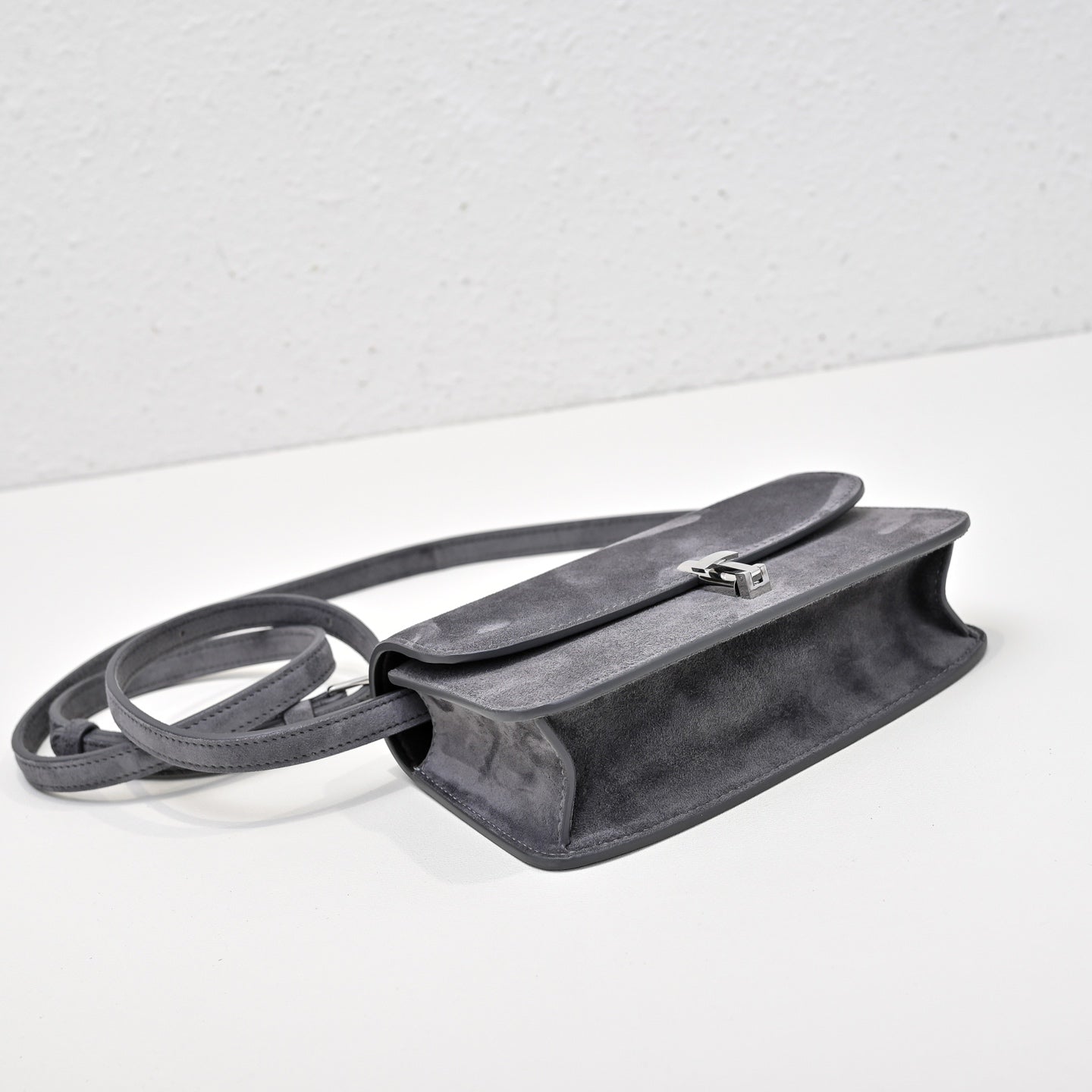 The Row Sofia 19cm Dark Grey Suede