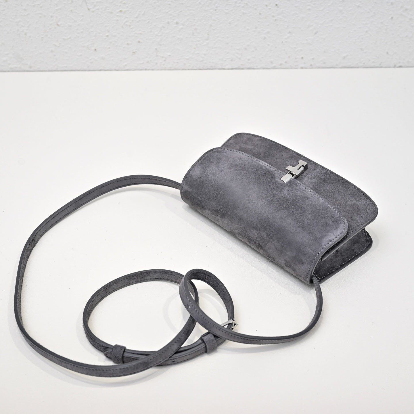 The Row Sofia 19cm Dark Grey Suede