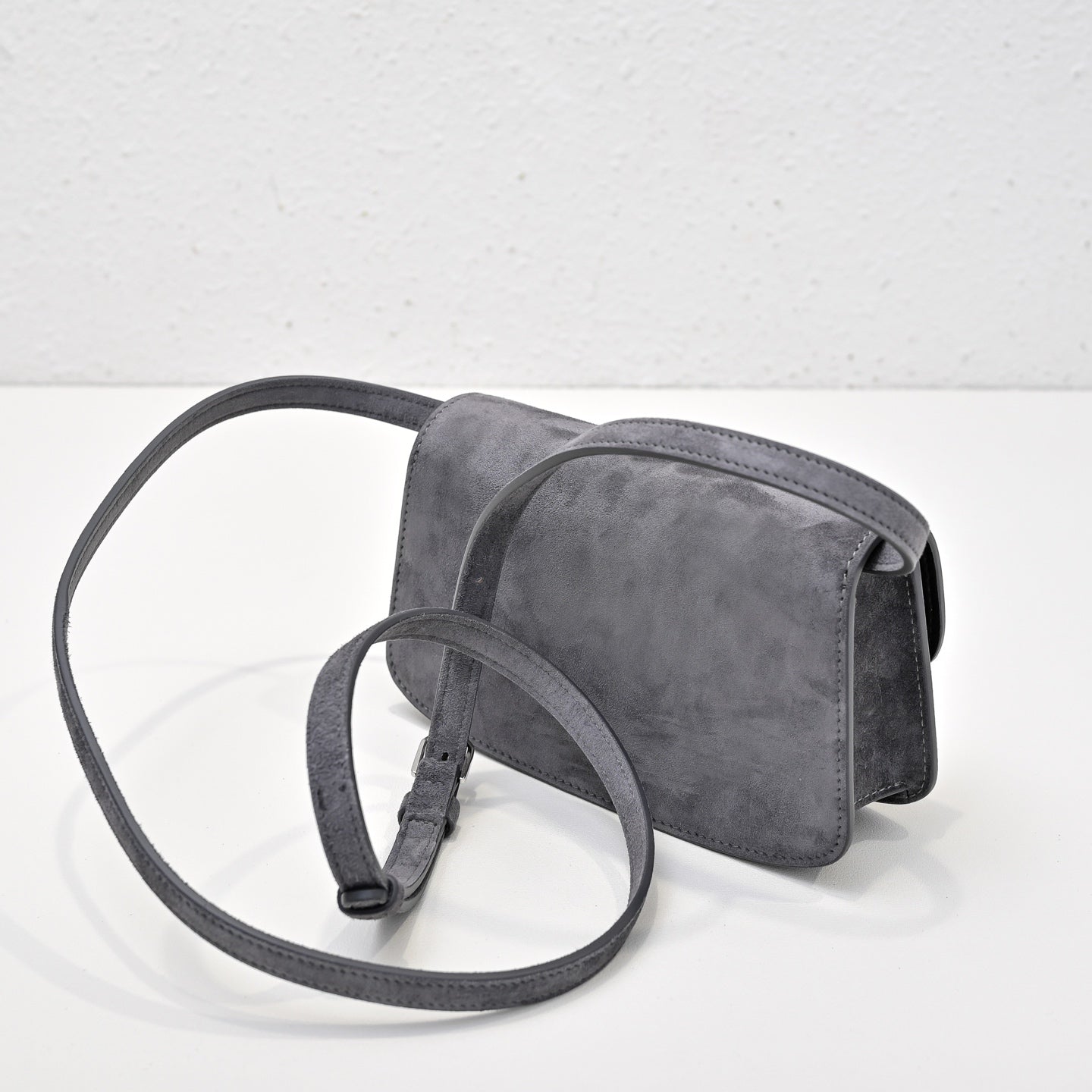 The Row Sofia 19cm Dark Grey Suede