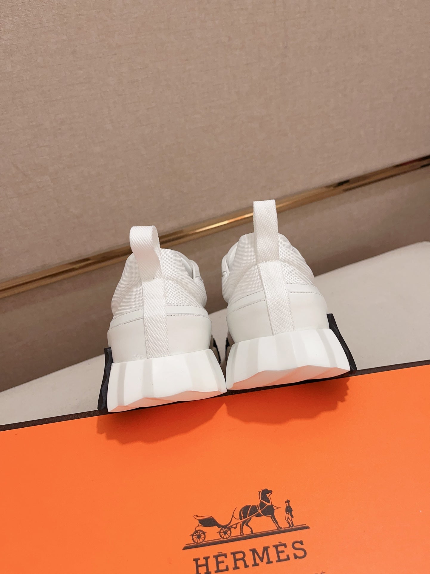HM BOUNCING SNEAKER WHITE CALFSKIN