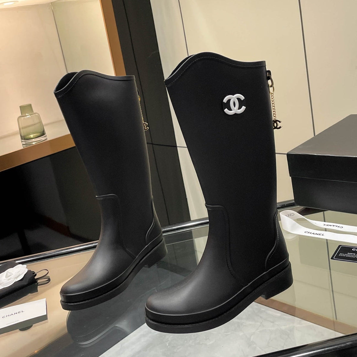 Chanel 2026 Caoutchouk CC Boots Rubber 191176