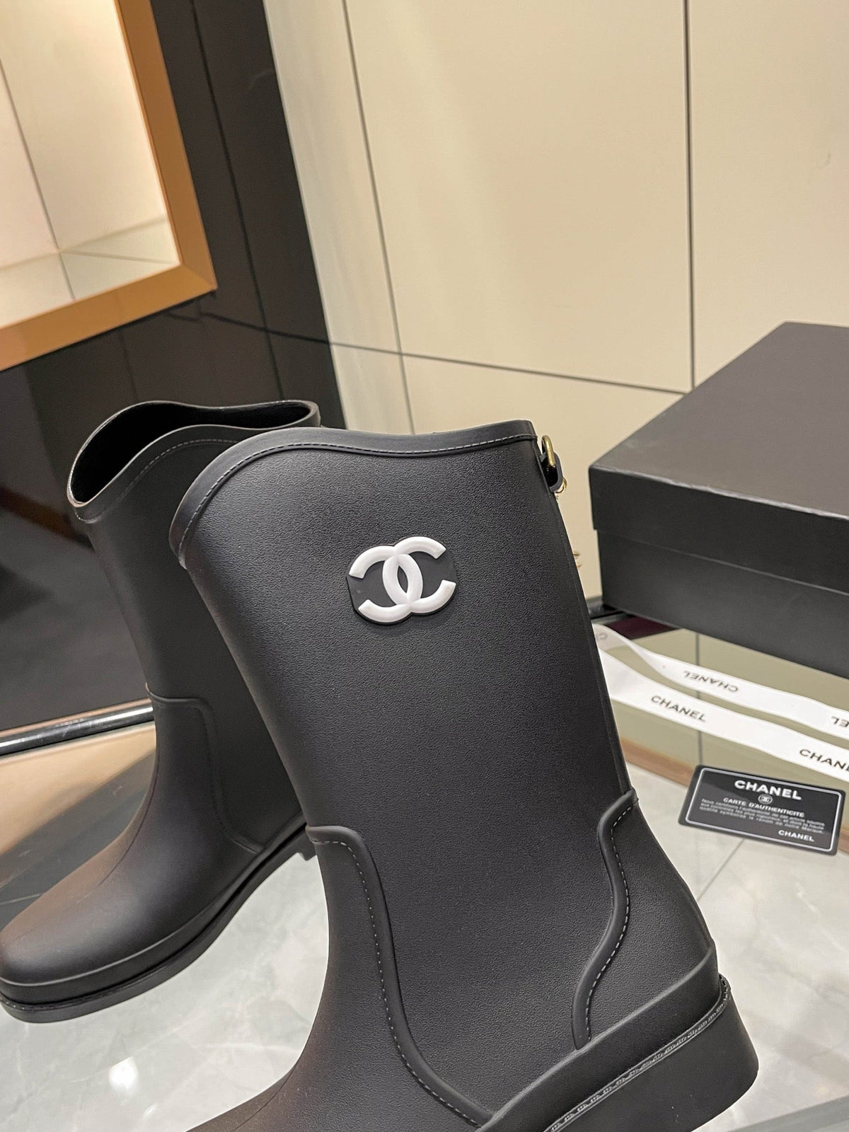 Chanel 2026 Caoutchouk CC Boots Rubber 191176