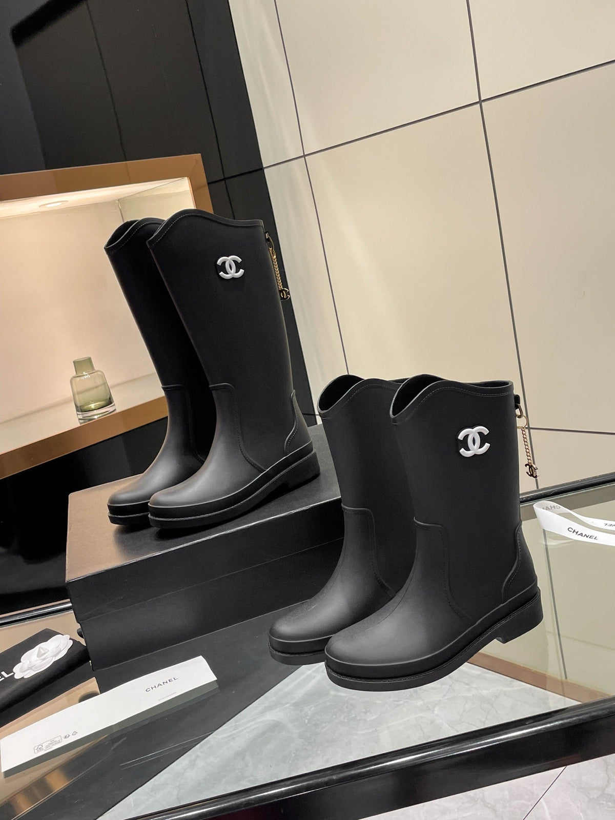 Chanel 2026 Caoutchouk CC Boots Rubber 191176