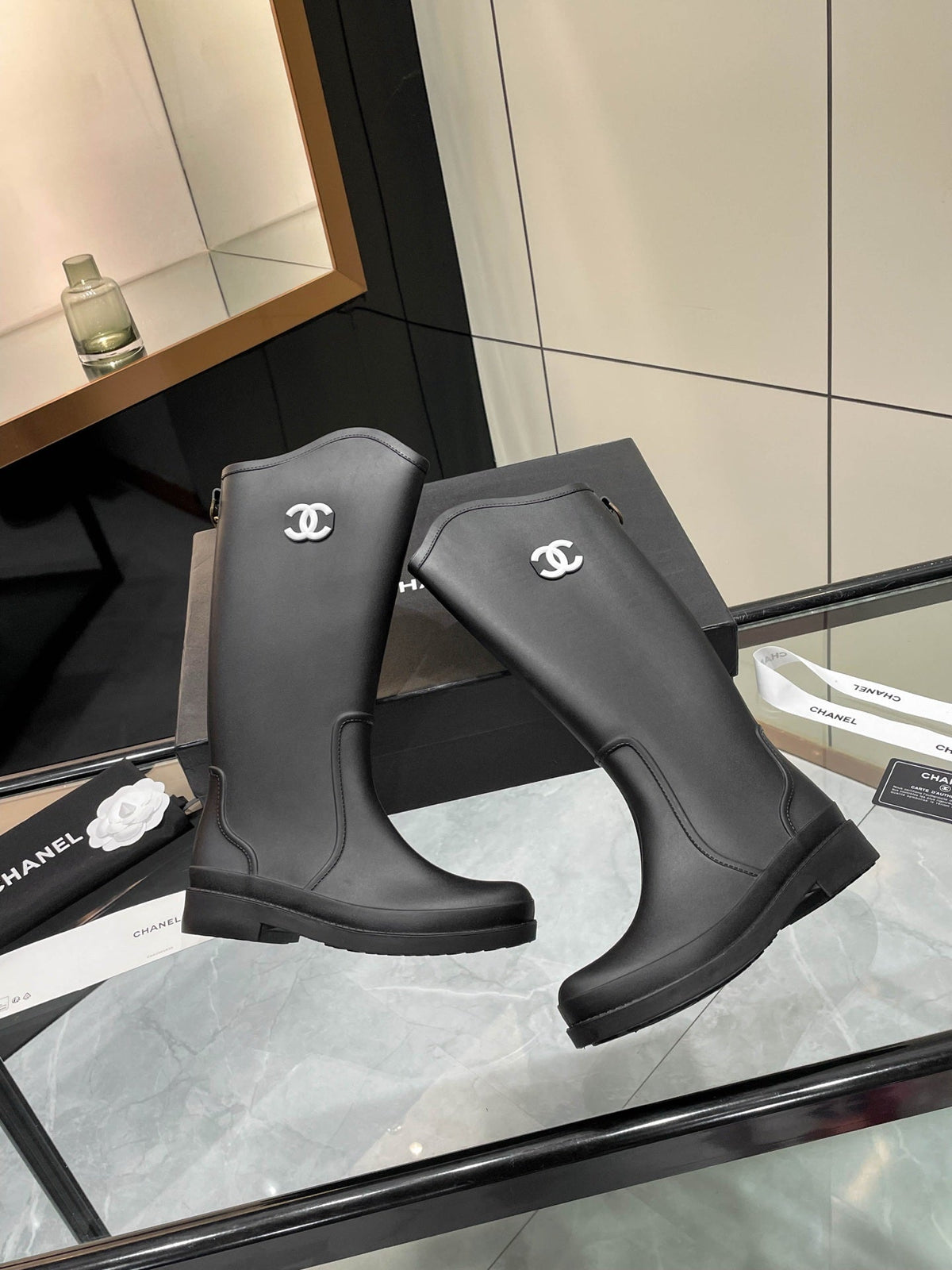 Chanel 2026 Caoutchouk CC Boots Rubber 191176