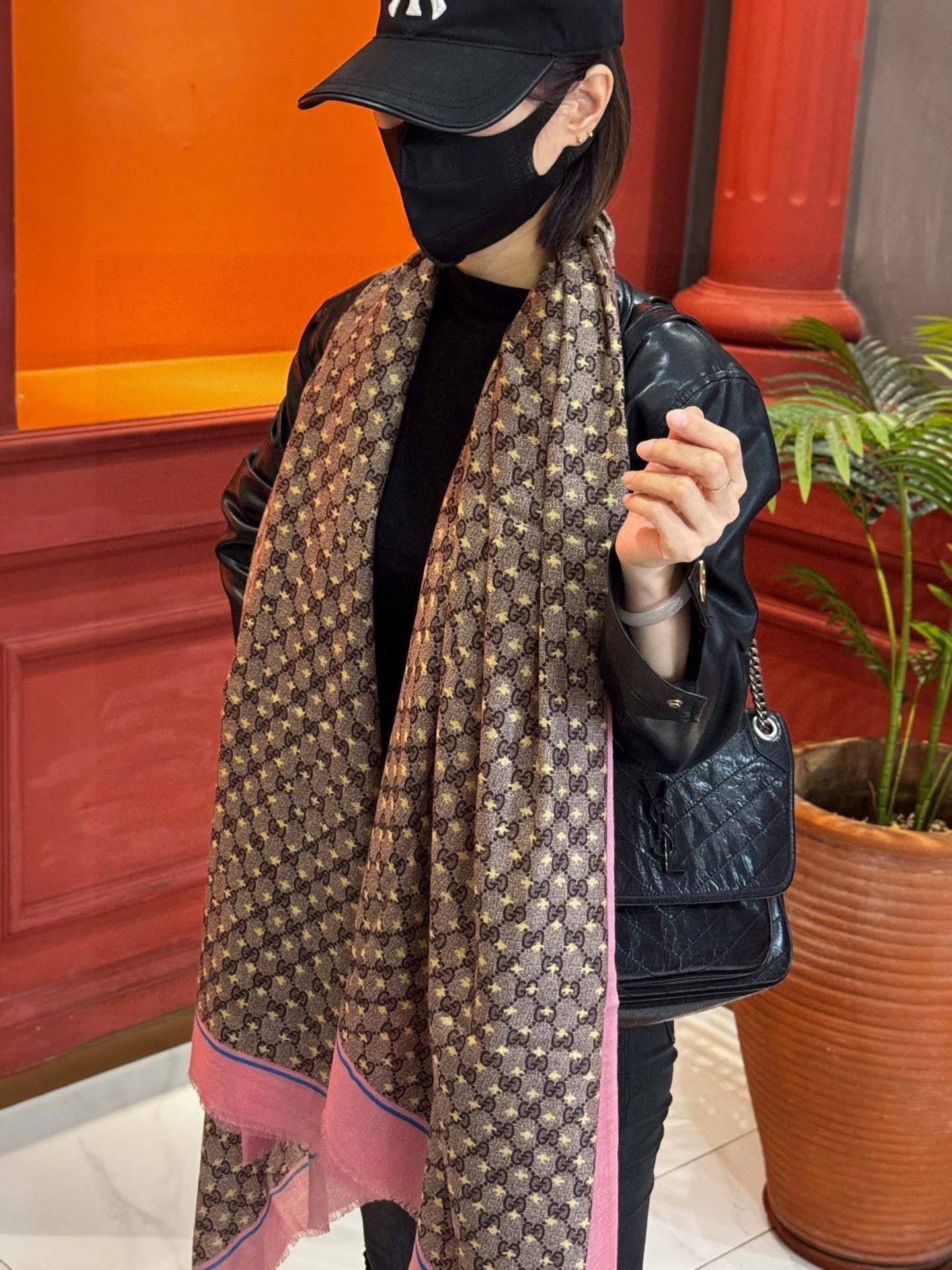 GG Classic 200CM Brown Pink Wool 287730