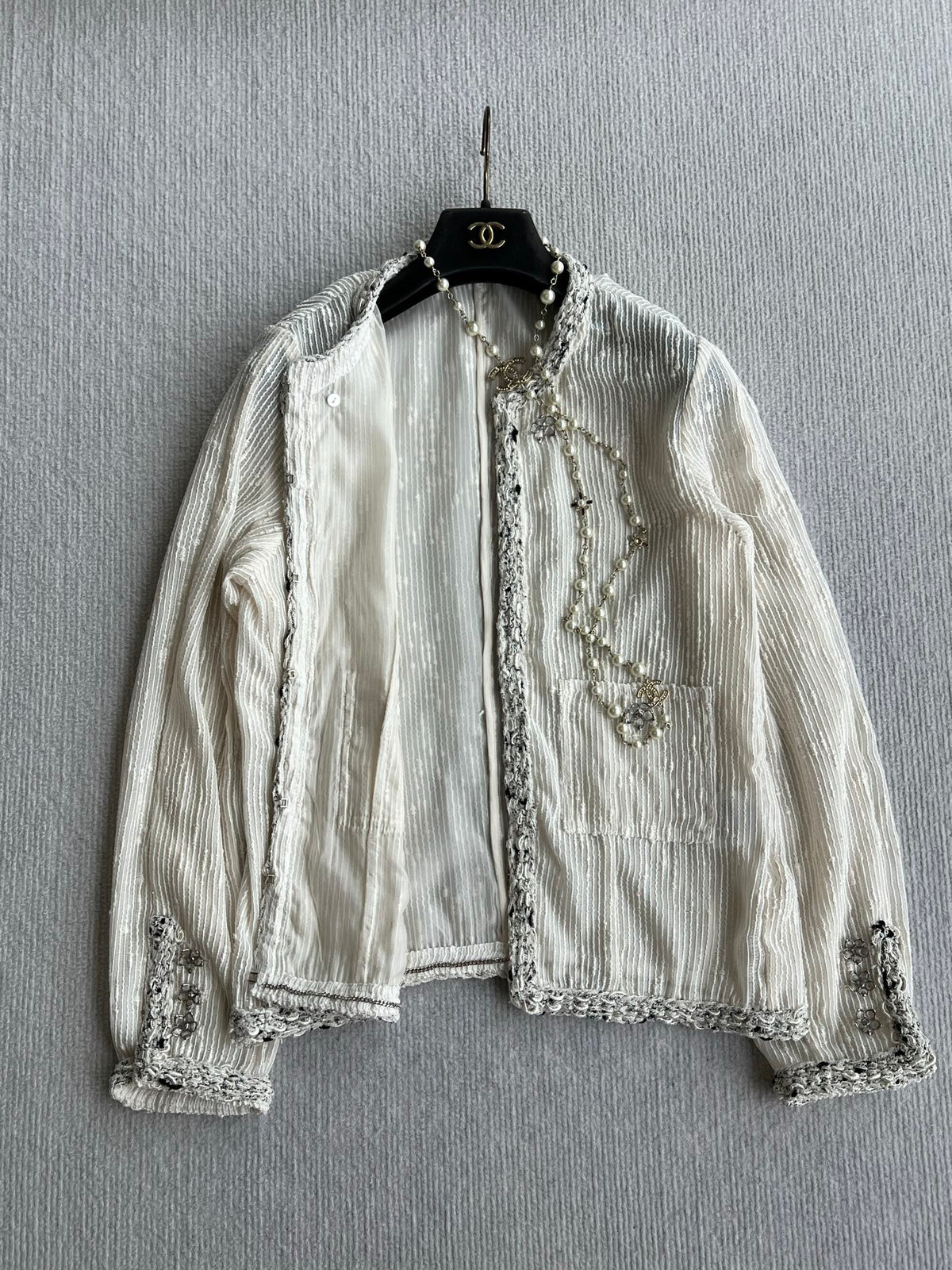 Chanel 2026 Off-White Jacket And Skirt Set Fabric