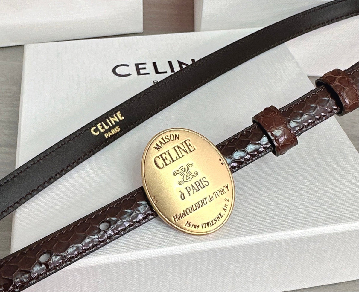 Celine 4.5cm Belt Buckle 1.3cm Width Leather