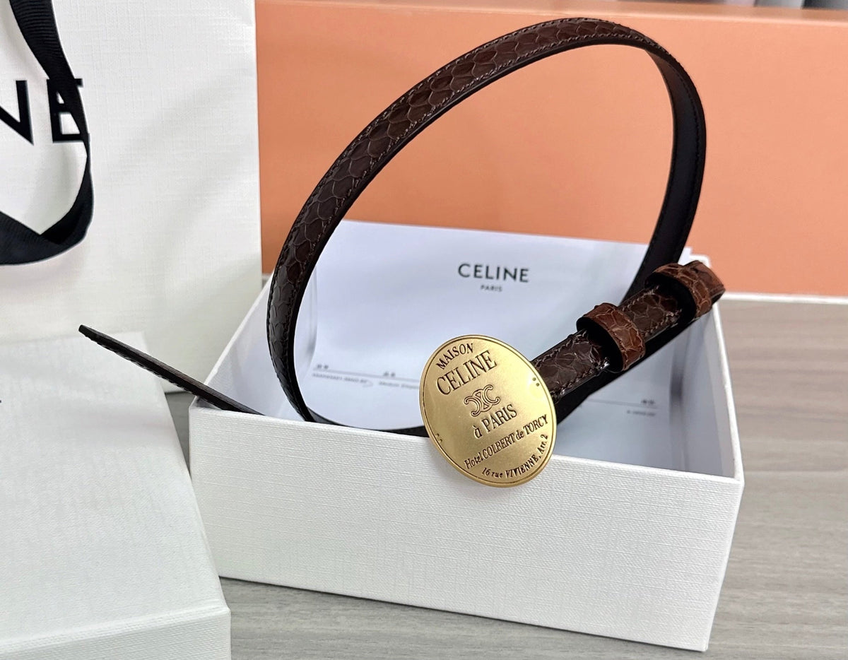 Celine 4.5cm Belt Buckle 1.3cm Width Leather