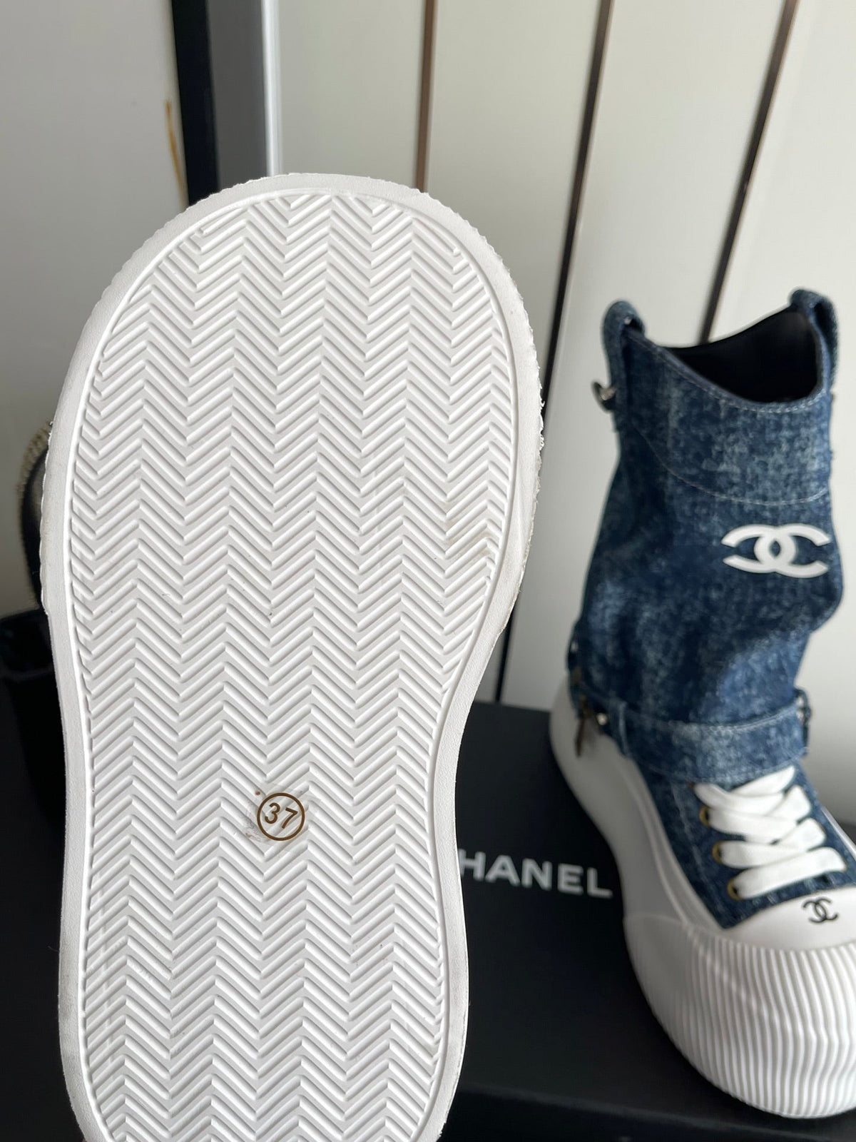 Chanel 2026 Chunky Ankle Boots Denim 176744