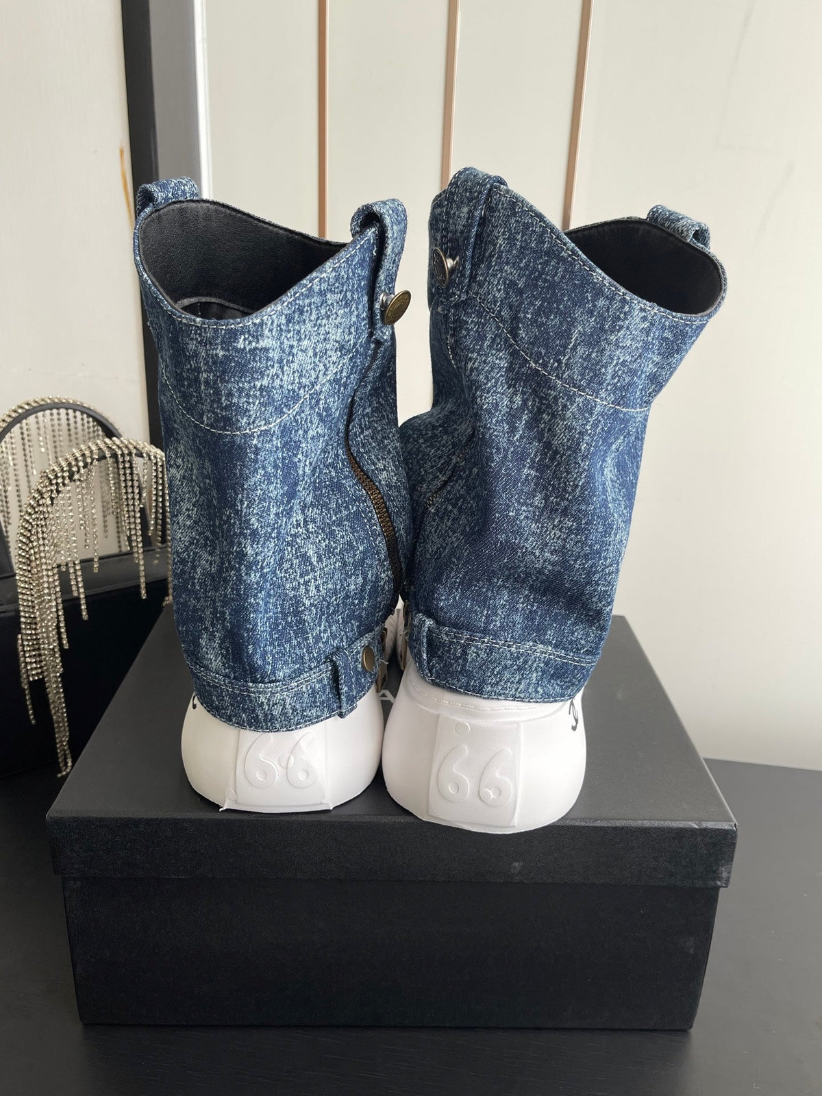 Chanel 2026 Chunky Ankle Boots Denim 176744
