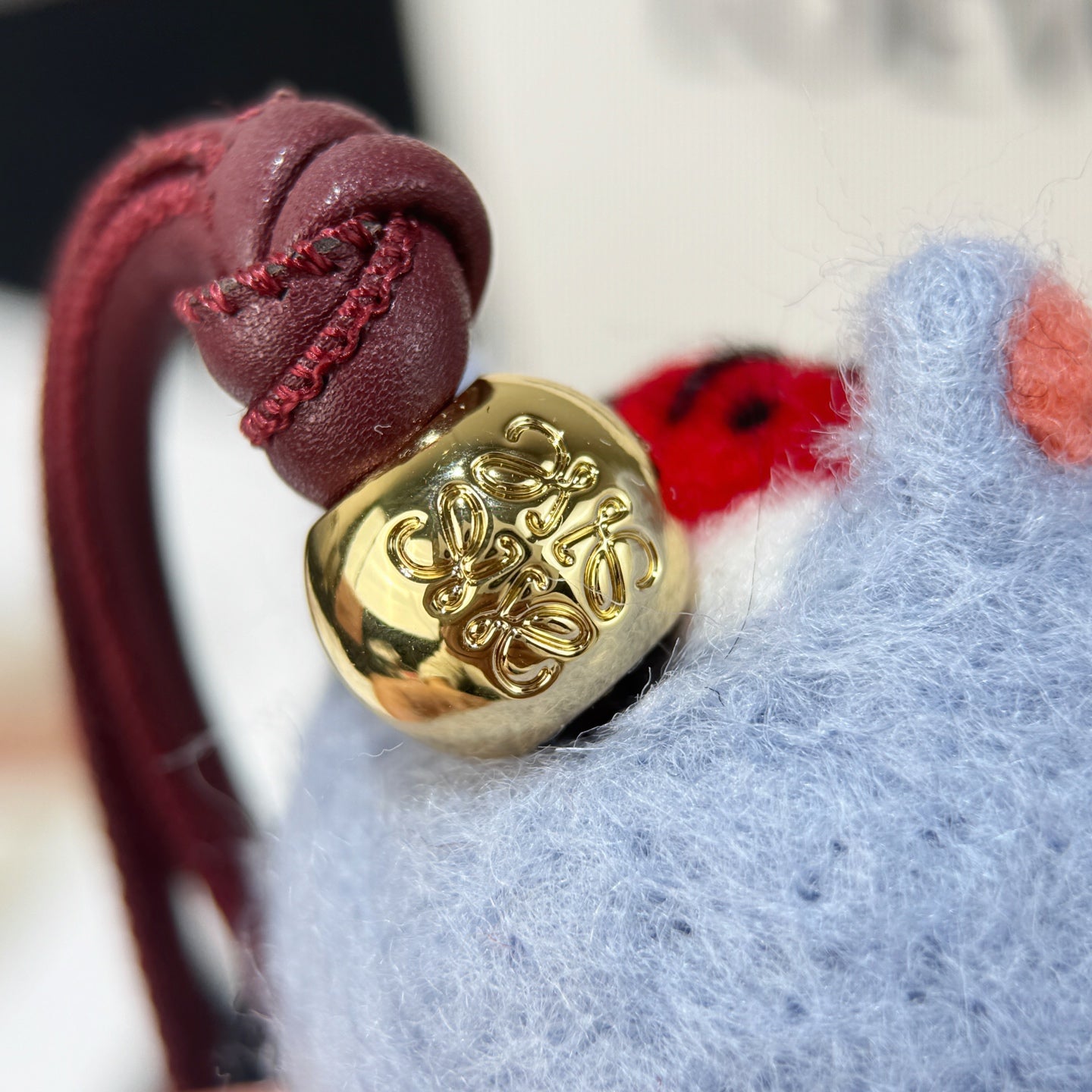 Loewe x Suna Fujita Hamster Blue White Charm Gray Felt and Calf