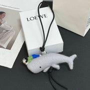 Loewe x Suna Fujita Child and Whale Charm Gray Felt and Calf