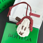 Bottega Veneta House Charm Red White Lambskin