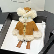 Prada Soft Robot Shearling Bag Charm