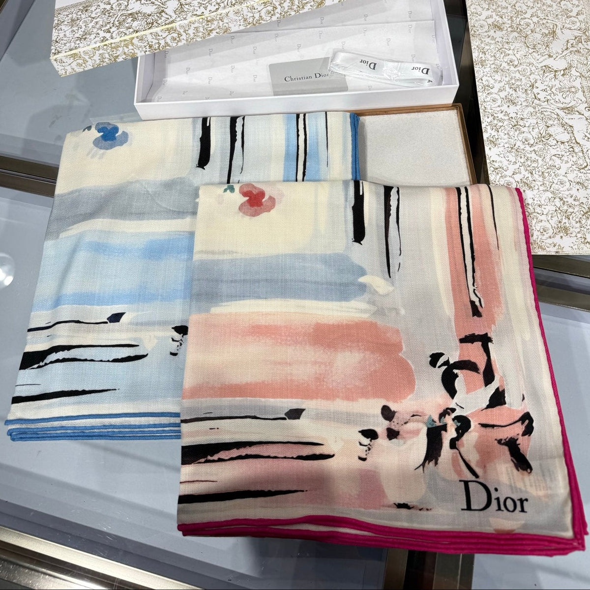Dior 2026 Square Scarf 140cm Cashmere And Silk 216446