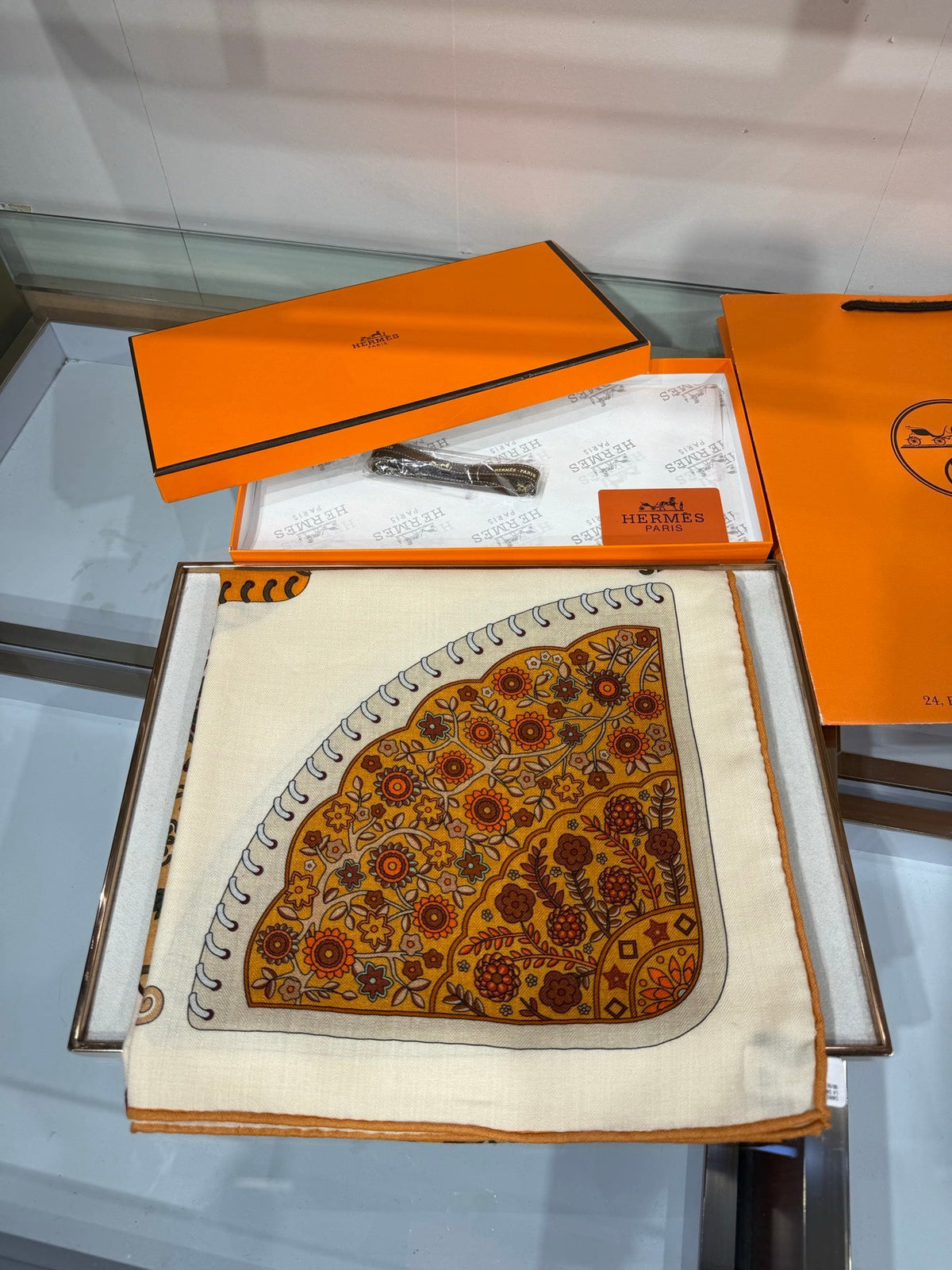 Hermes 2026 Selle de Collection Shawl Scarf 140cm Cashmere Silk 216920