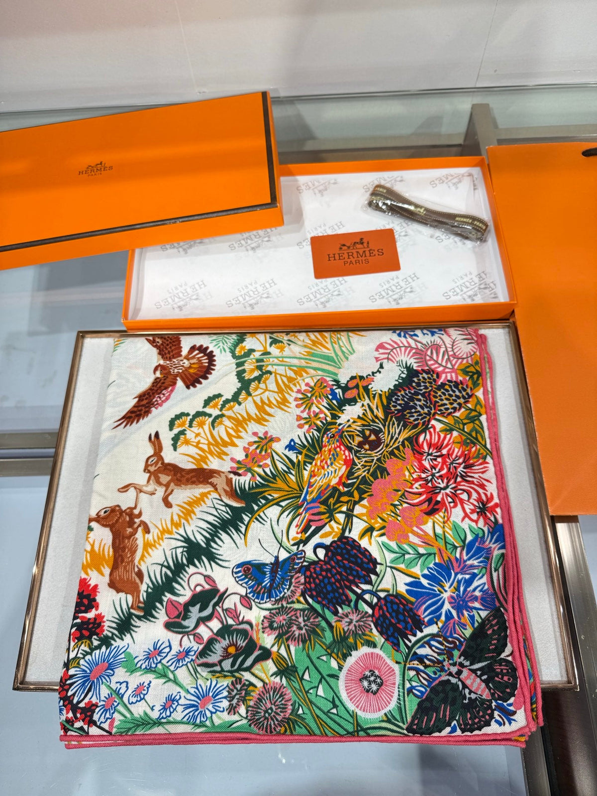 Hermes 2026 Rewilding Nature Scarf 140cm Cashmere Silk 217528